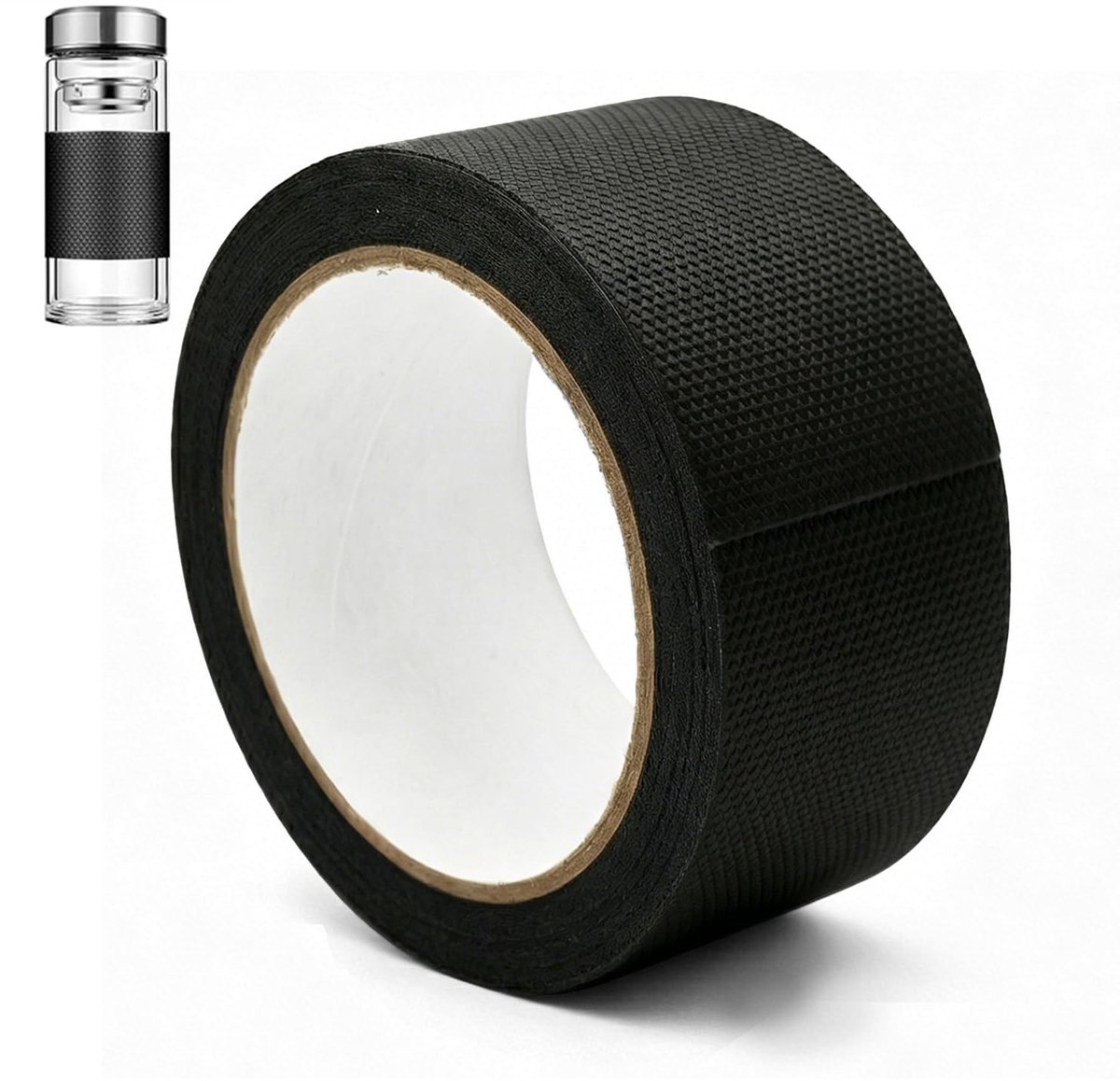 Rubberen Handgreep Tape, Zwart, 2 inch x 3 meter, Antislip, Zelfklevend en Waterdicht voor Diverse Toepassingen
