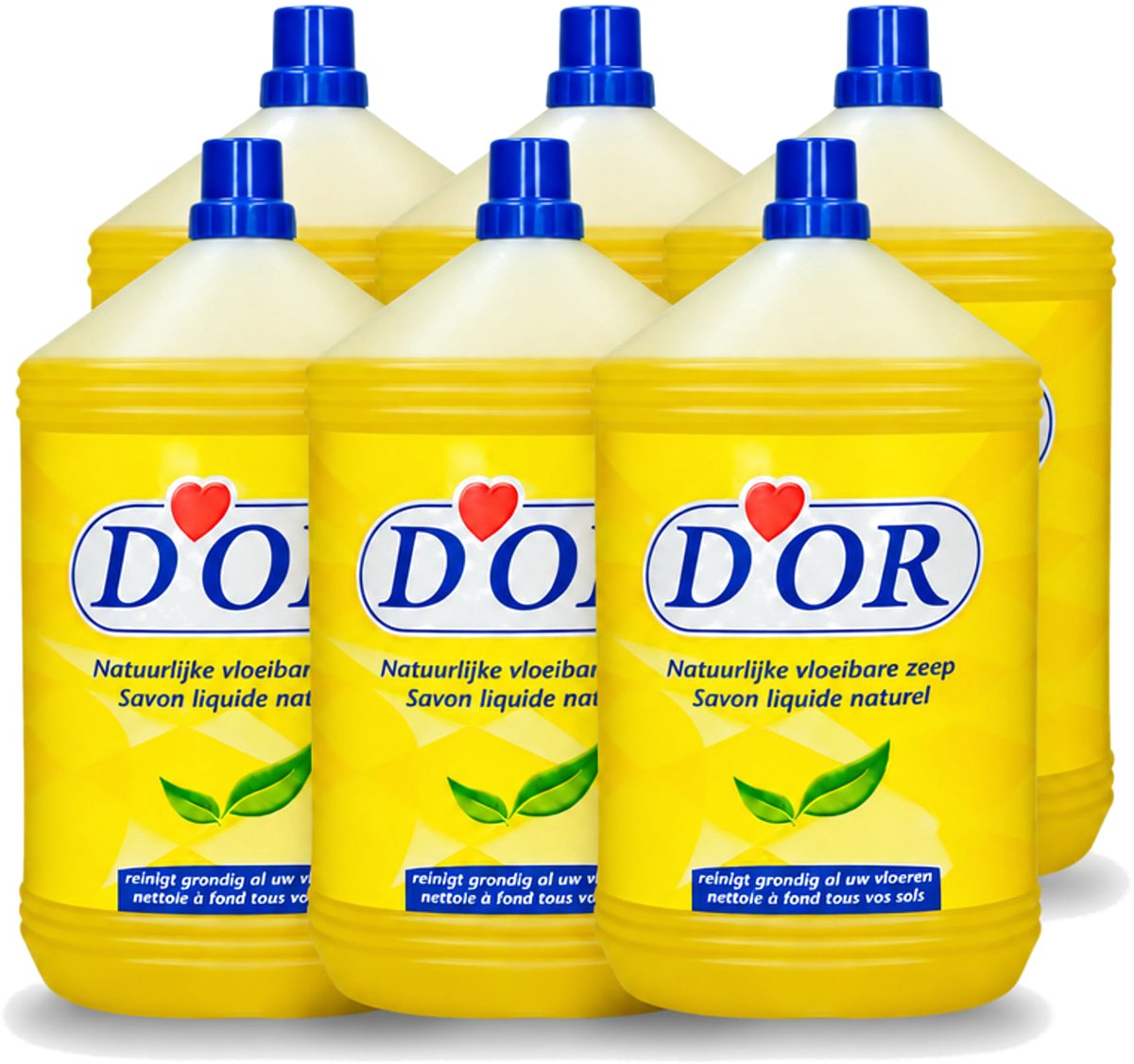 6 x D'Or - Natuurlijke Vloeibare Zeep - Voor Vloeren en Tegels - 5 liter - Voordeelverpakking - 6 stuks