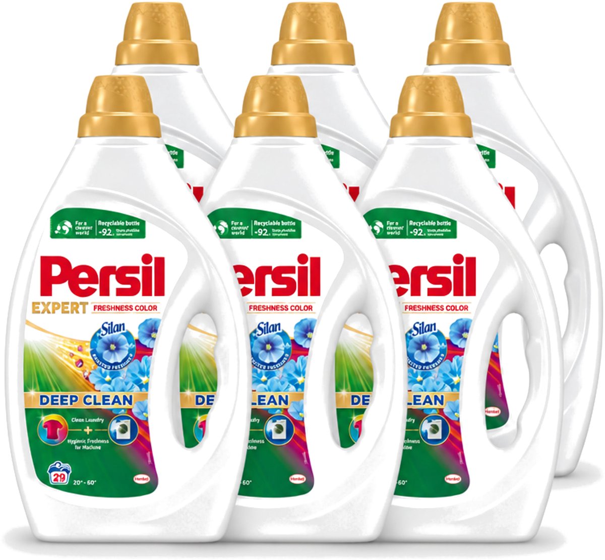 6 x Persil Expert - Vloeibaar wasmiddel - Gekleurde Was - Silan Boosted Freshness - 29 Wasbeurten - Voordeelverpakking - 6 stuks