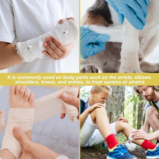 Elastische bandage voor ondersteuning van polsen, enkels en knieën - ideaal voor sport en herstel — afbeelding 4