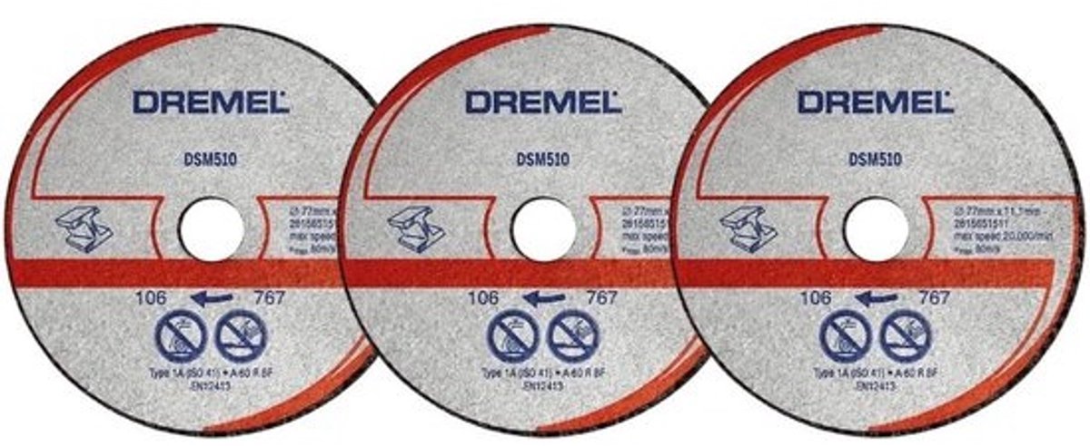 Set doorslijpschijven - Multifunctioneel - Voor het slijpen van metaal - Versterkt met carbide - 3 stuks - N.v.t.