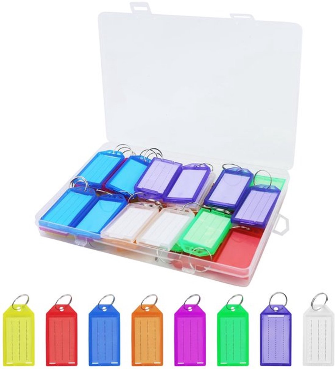 Dailygoods- Sleutelhangers 32 Stuks - Beschrijfbare Sleutelhangers - Sleutelhangers