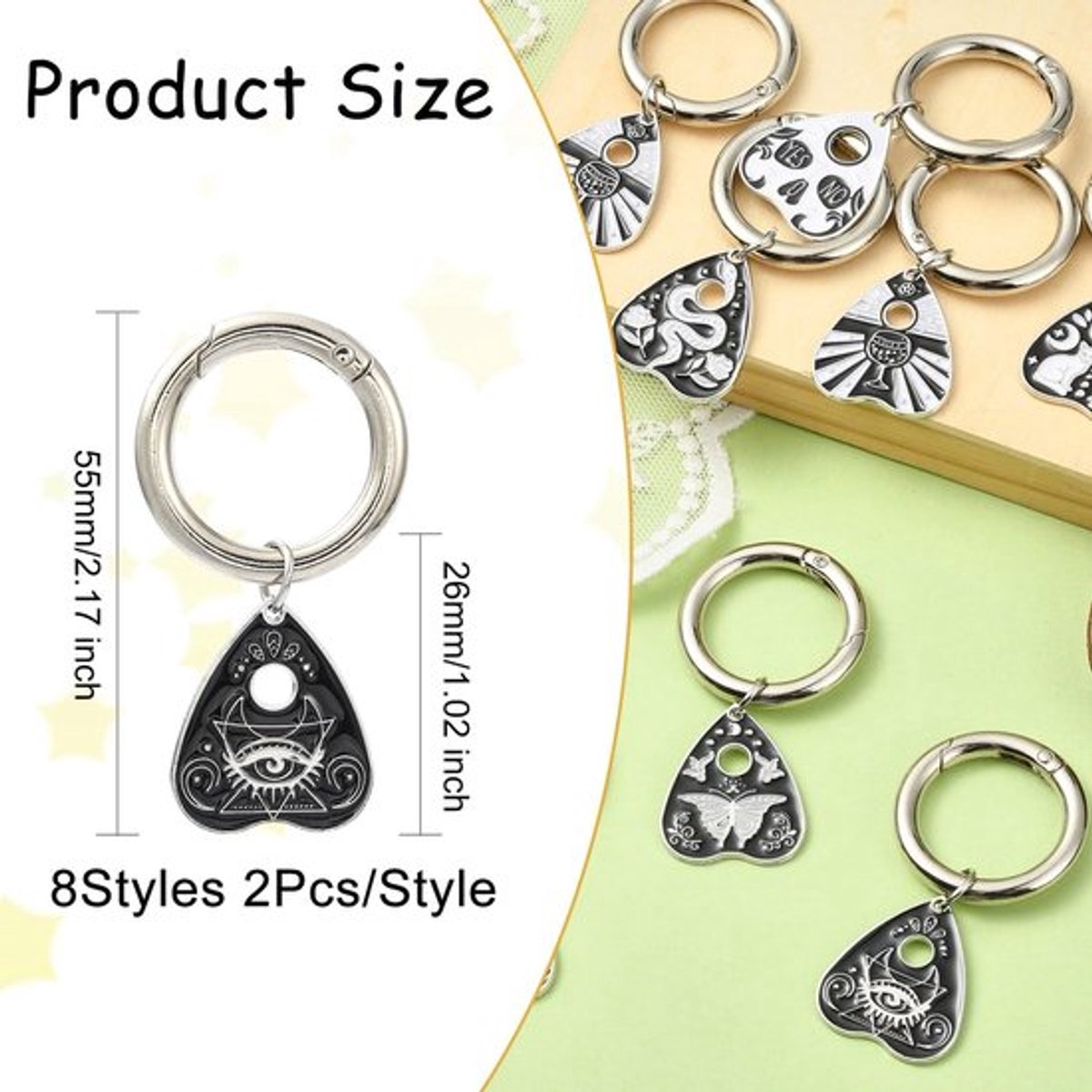 Dailygoods- Schoen Decoratie 8 Stuks - Legering Charms - Hanger 26 mm - Geschikt