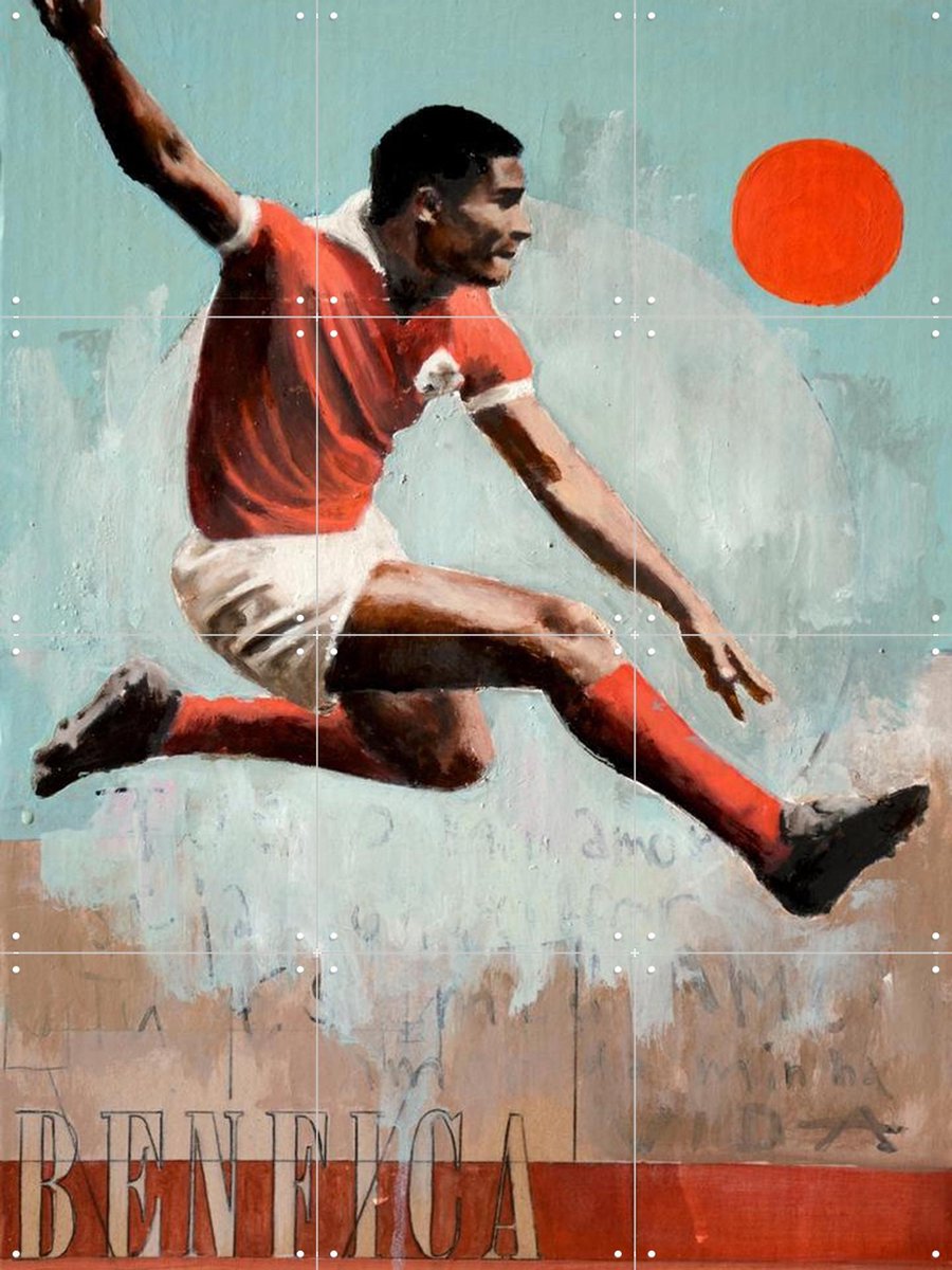 IXXI One Love Benfica, David Diehl - 60 x 80 cm - Gratis ophangtool - Grote wanddecoratie en posters - Grafisch Ontwerp, Gemengde Technieken, Pop art
