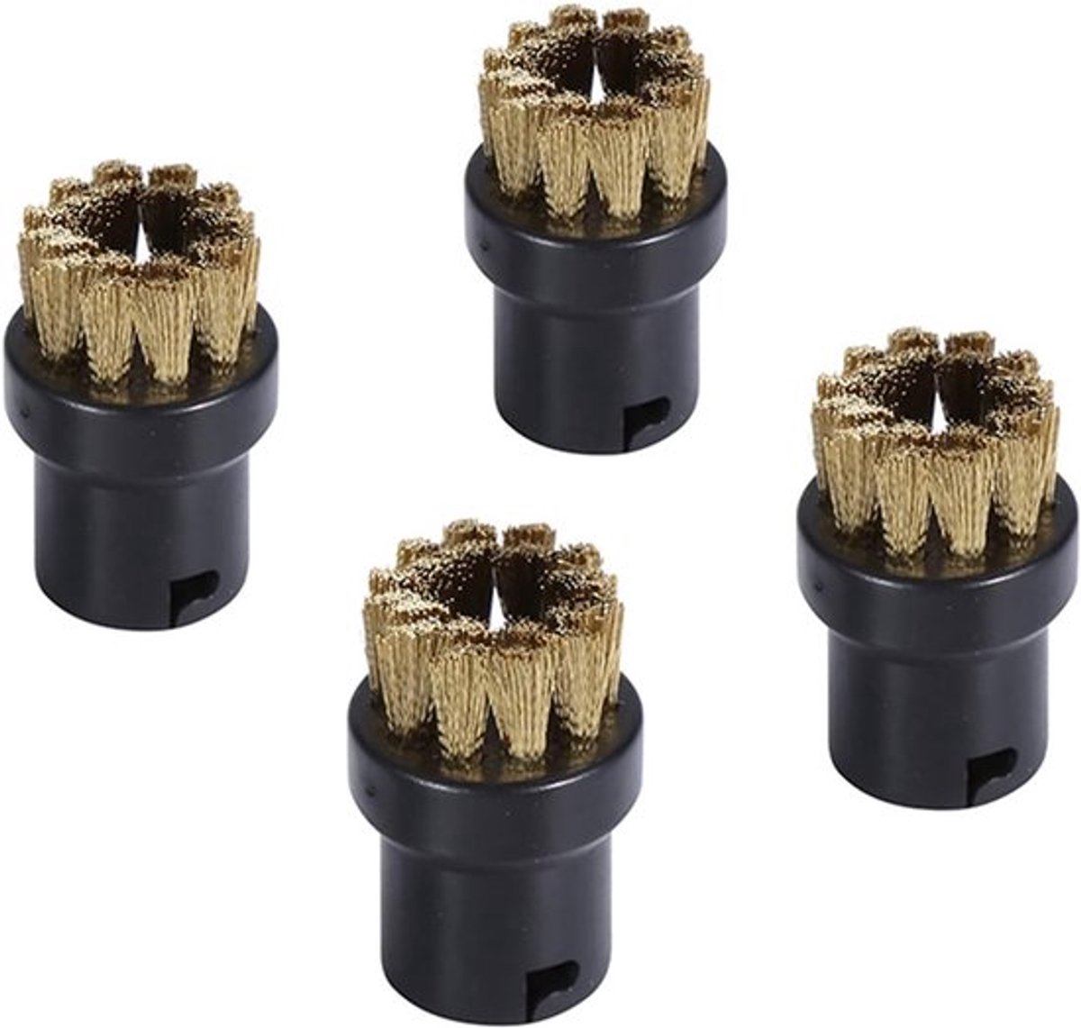 Allecto Plus - Accessoires Stoom Reinigers: Ronde en Gegroefde Borstels voor Stoom
