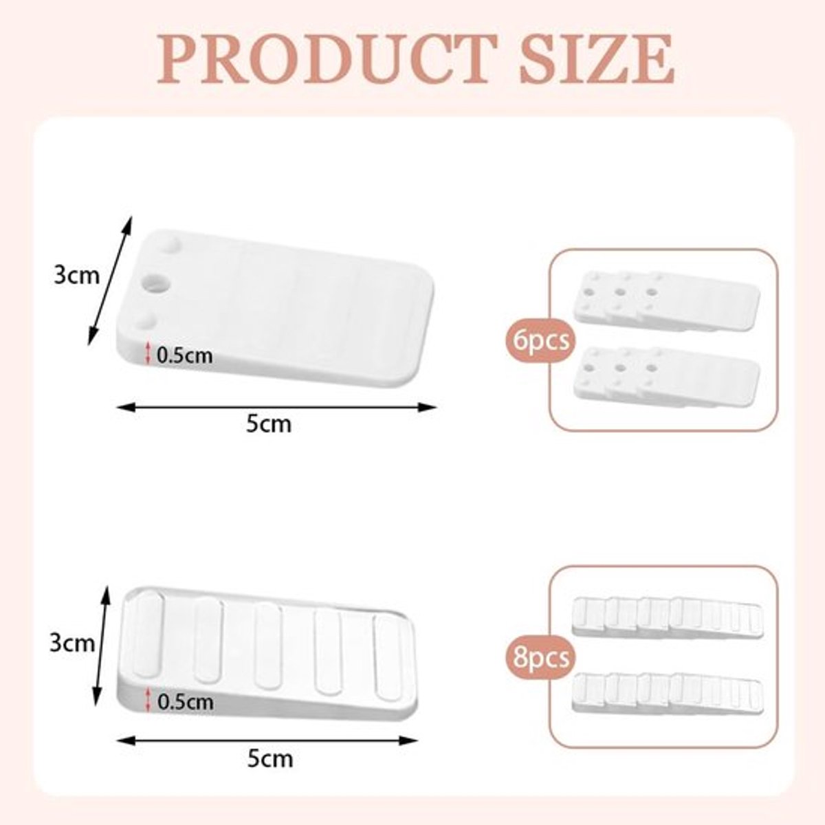Dailygoods- Nivelleerblokken 14 Stuks - Flexibele/Verstelbare Wiggen