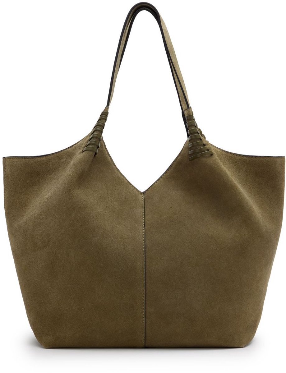 Manfield - Groene suède shopper