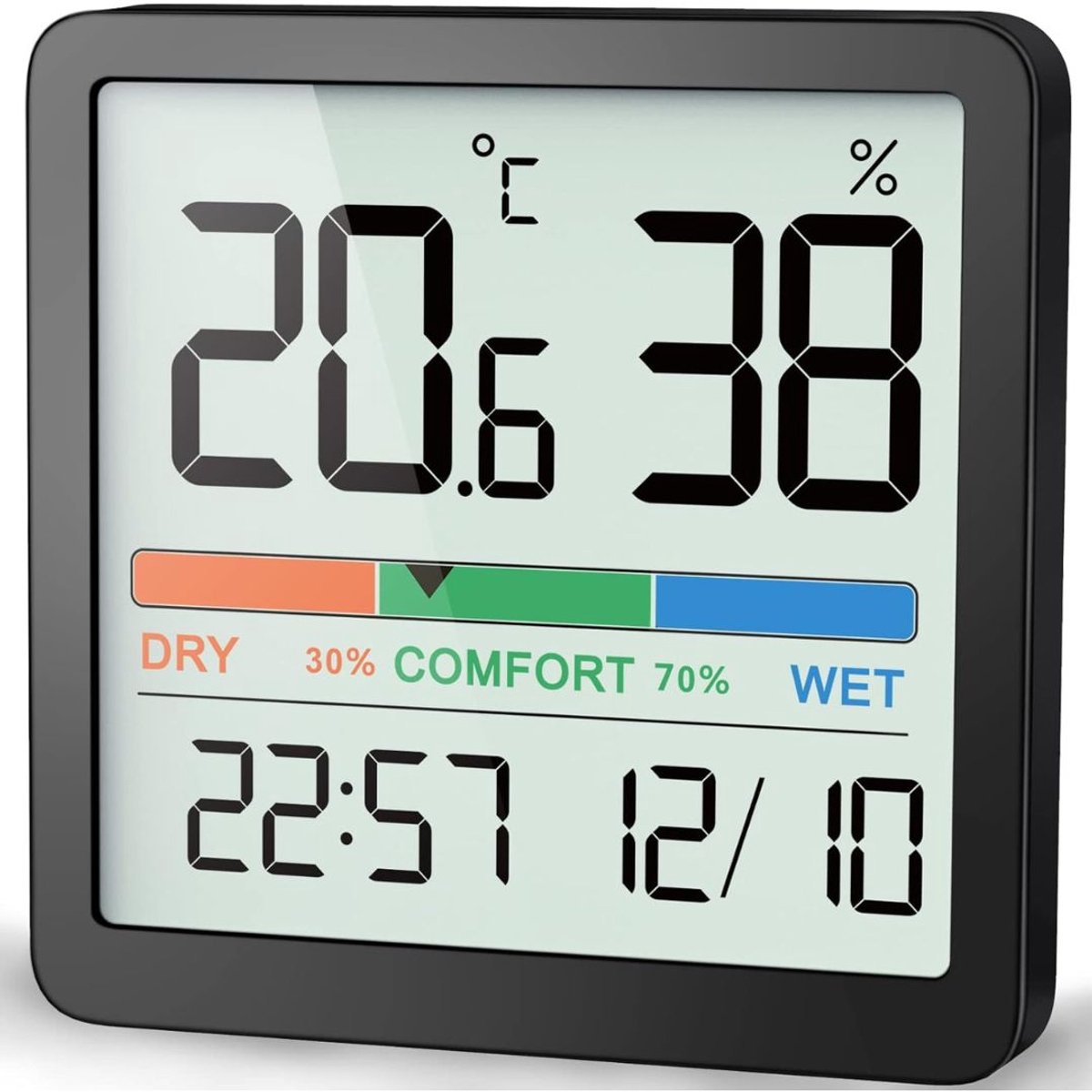 Zolvano® CO2 Meter - Hygrometer - Luchtkwaliteitsmeter-Zwart
