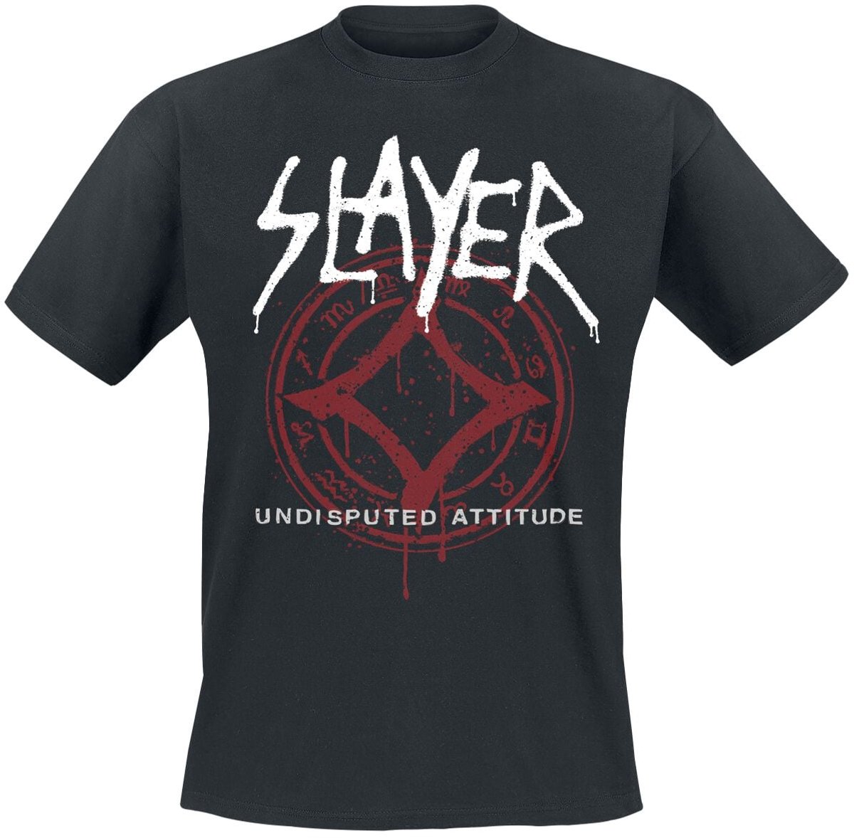 Slayer Undisputed Sprayed Symbol T-shirt zwart Katoen -