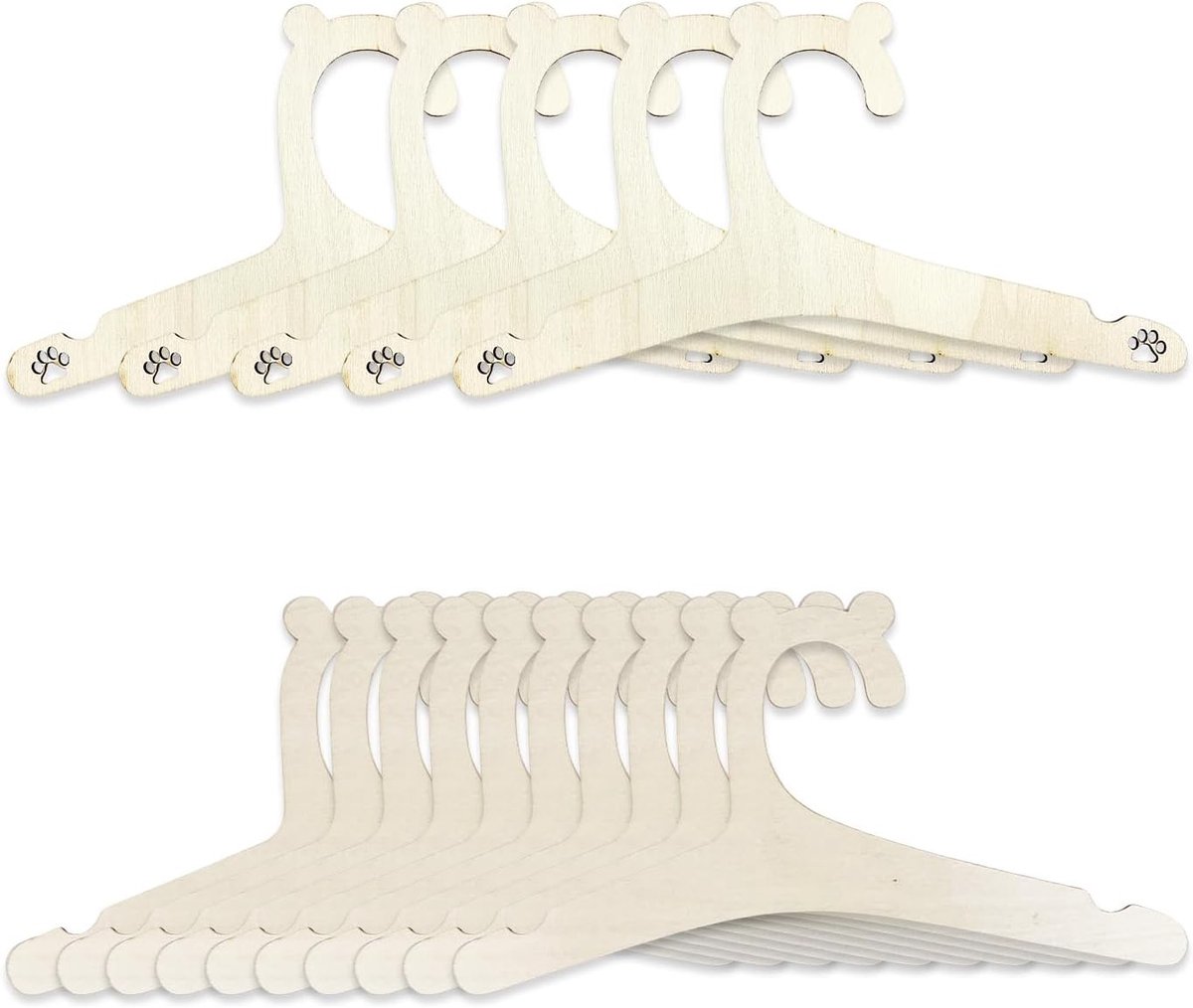 15 Stuks Hangers in Dierenthema, Houten Kinderen Kledinghangers, Schattige Accessoires voor Korte Mouwen, Broeken en Jassen