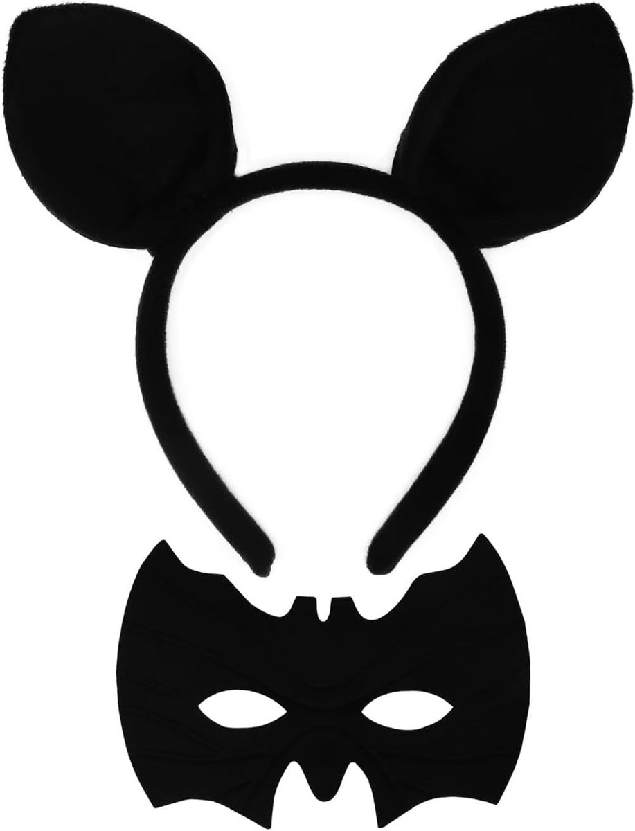 Zwarte Kat Kostuum Accessoires met Masker en Hoofdband voor Volwassenen en Kinderen - Perfect voor Halloween, Carnaval en Cosplay