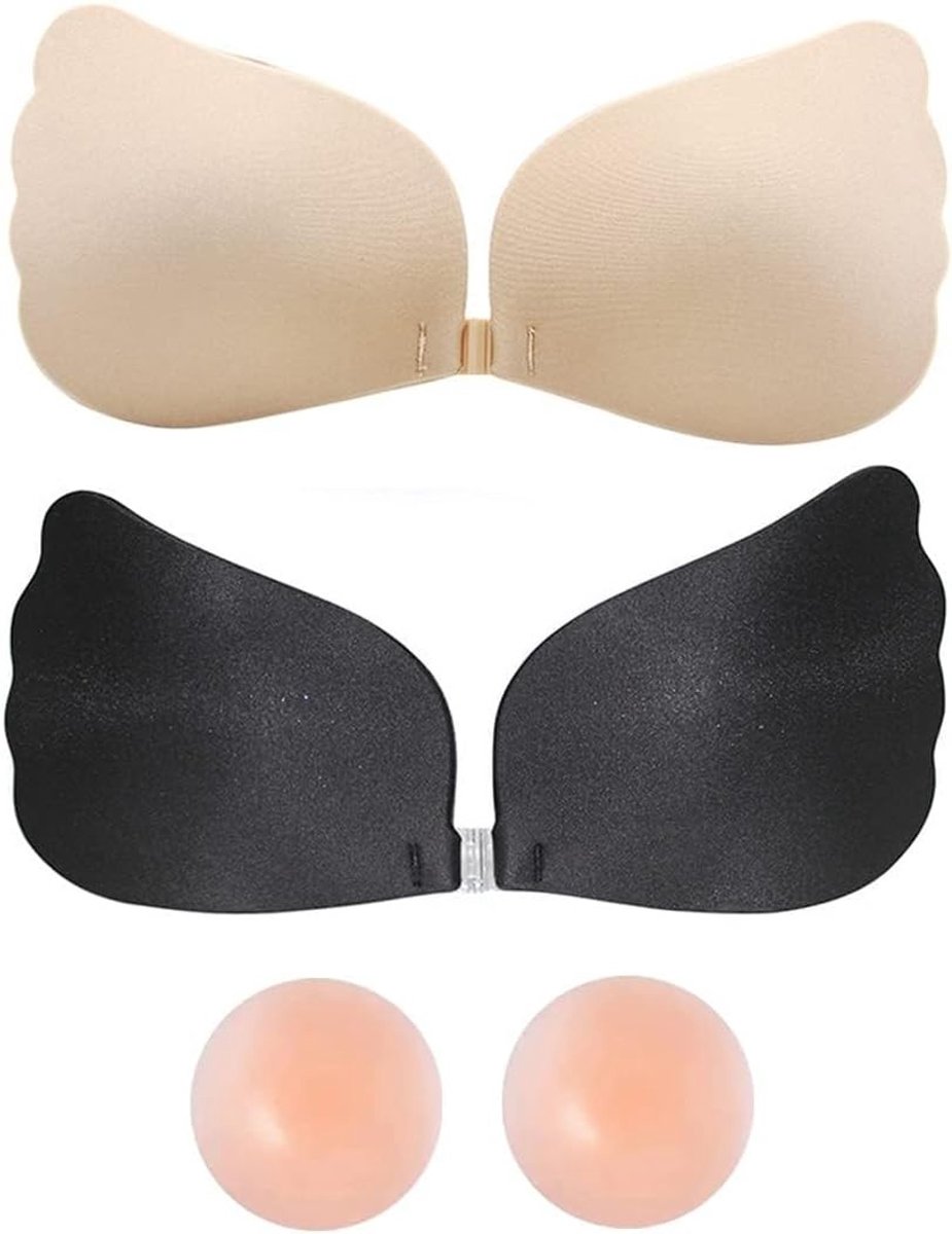 Wingvormige Strapless Zelfklevende Push-Up Bh voor Dames - Naadloze Ondersteuning voor Avondkleding en Feestoutfits, Perfect voor Jurken en Tops