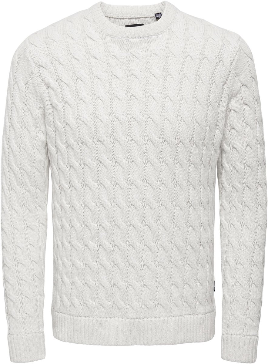 ONLY&SONS - ONSKICKER LIFE REG 3 CABLE CREW KNIT - Heren - Gebreide truien