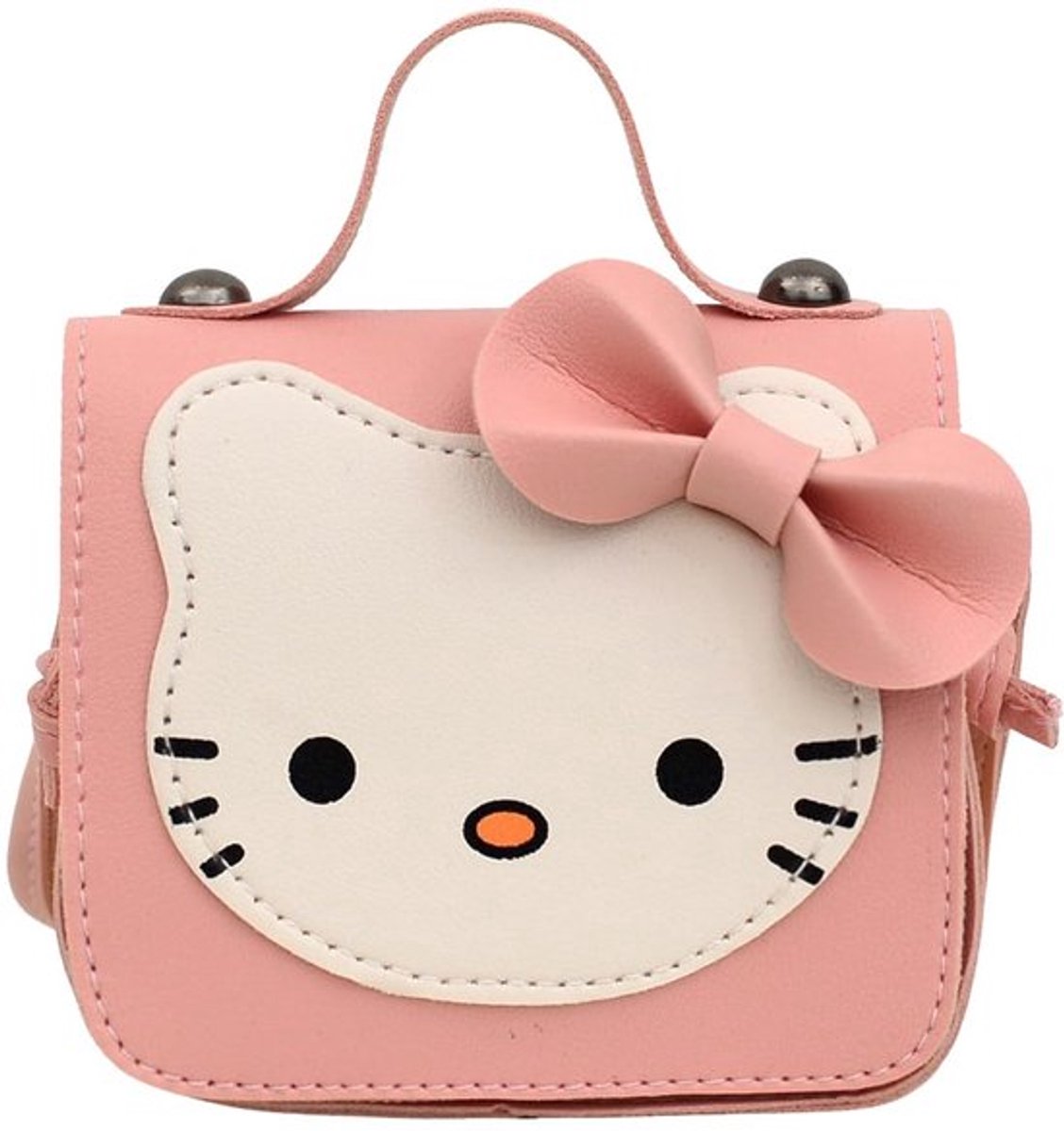 VT Goods - Schoudertas met strik - Meisjes - Roze - Mini tas - Sleutels - Zakdoeken