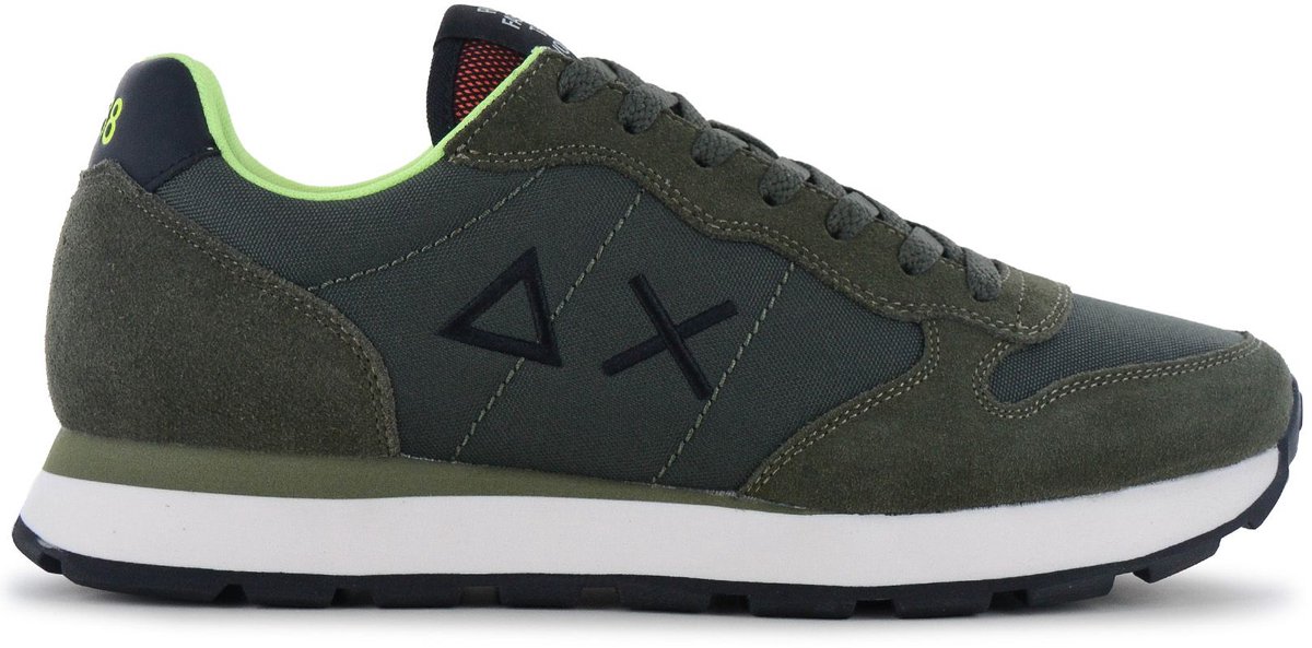 SUN68 Tom Fluo - Heren Sneakers Schoenen Military-Groen Z46102-74 , Maat: EU 44