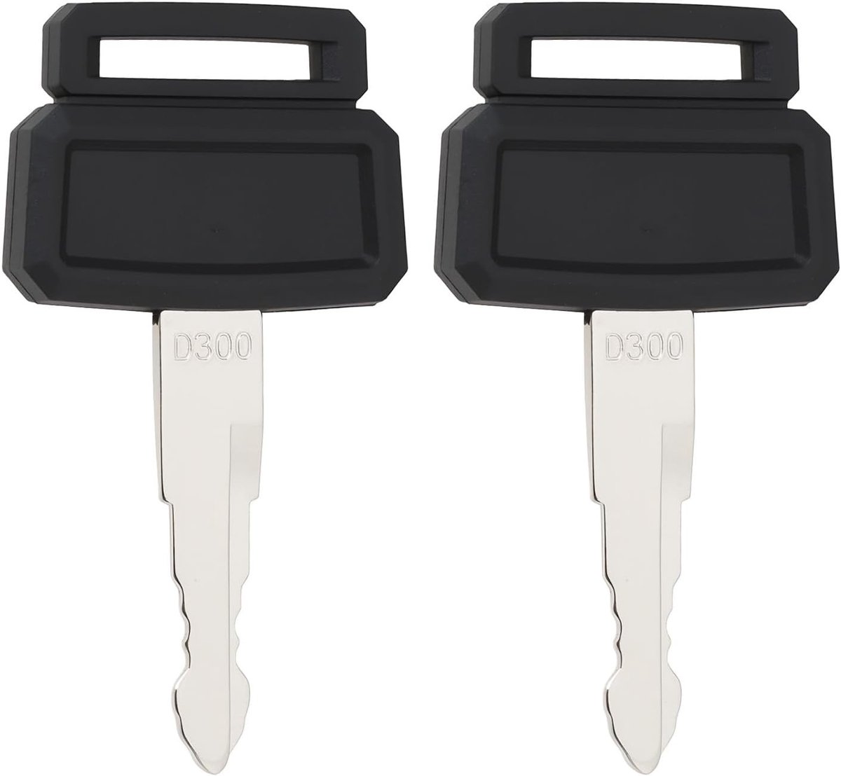 2 Pack D300 graafmachine ontstekingssleutels OEM 2172-6019 voor Doosan en Daewoo, vervangingssleutels voor graafmachines en bouwmachines