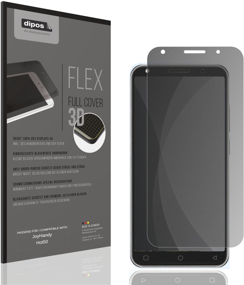 dipos FLEX – Matte Privacy Screenprotector geschikt voor JoyHandy Hot50 | Volledige Schermbescherming | Case-Friendly