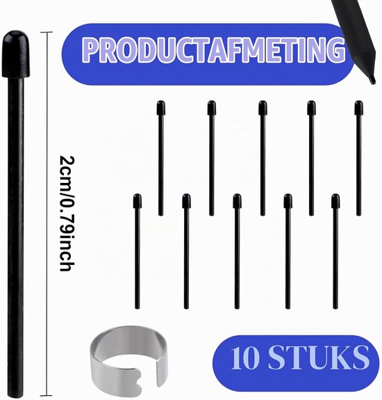 Markeerstiftpunten 10 Stuks - Zachte Vezel - Vervangende Penpunten voor Stylus - Navulbaar met Verwijdergereedschap m-winkel - m-winkel — afbeelding 5