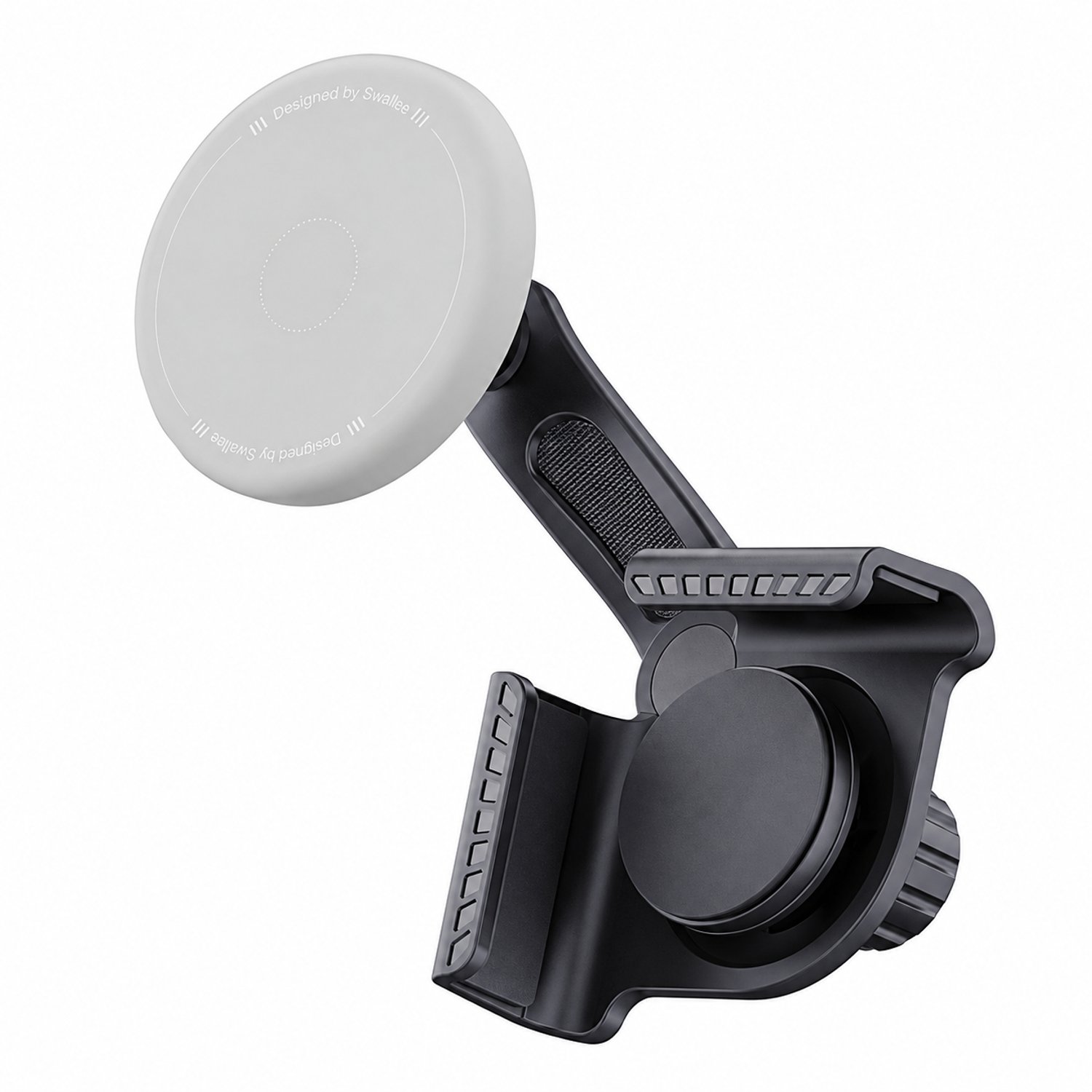 Magnetische autotelefoonhouder met siliconen uitvoering en klemvoet, voor Model 3/Y en vernieuwde 3/Y