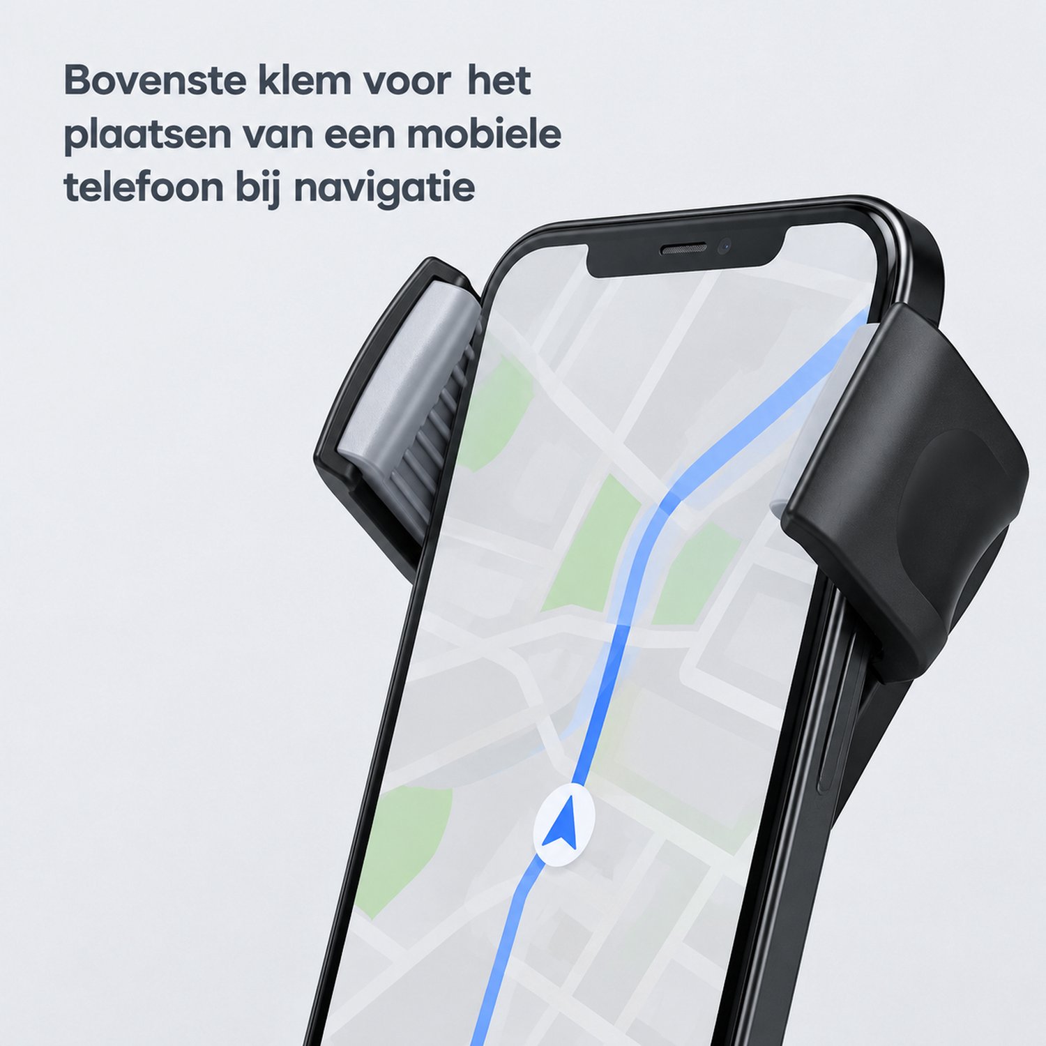 telefoonhouders auto voor dashboard met schuifrail en parkeerdisplay voor navigatie zwart