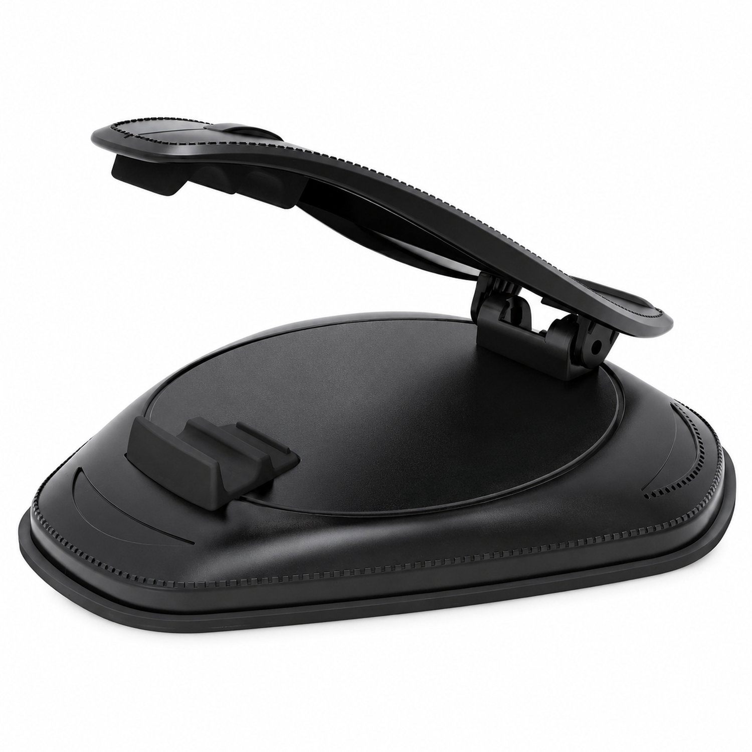 Telefoonhouders auto: dashboardhouder met klemconstructie, zwart, ZY-186