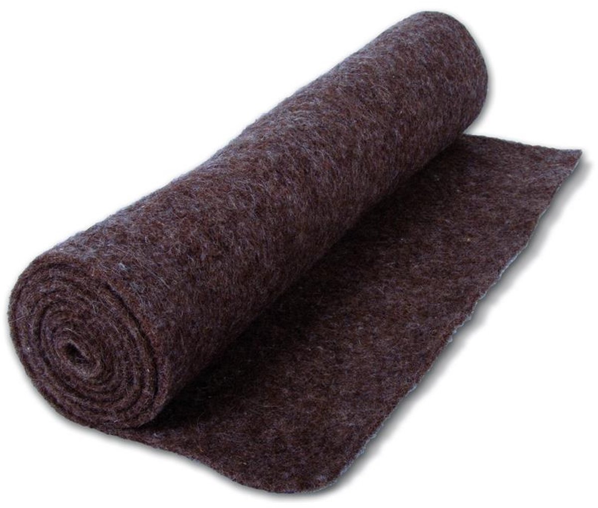 Noor beschermmat schapenwol bruin 0,5 x 1,5 meter