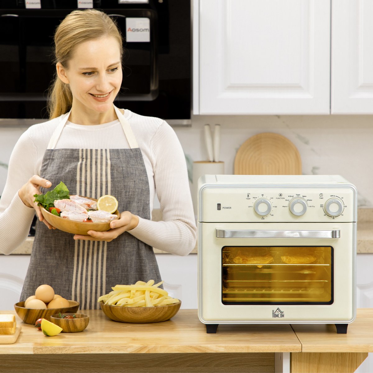 MODFU-Minibackofen-Hetelucht-20L-7-In-1-1400W-Crèmewit
