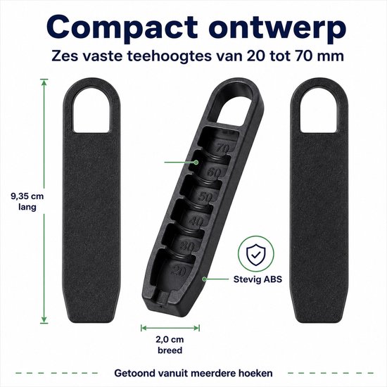 Stripe golfteehoogte-insteller - 20-70 mm - Magnetisch — afbeelding 5