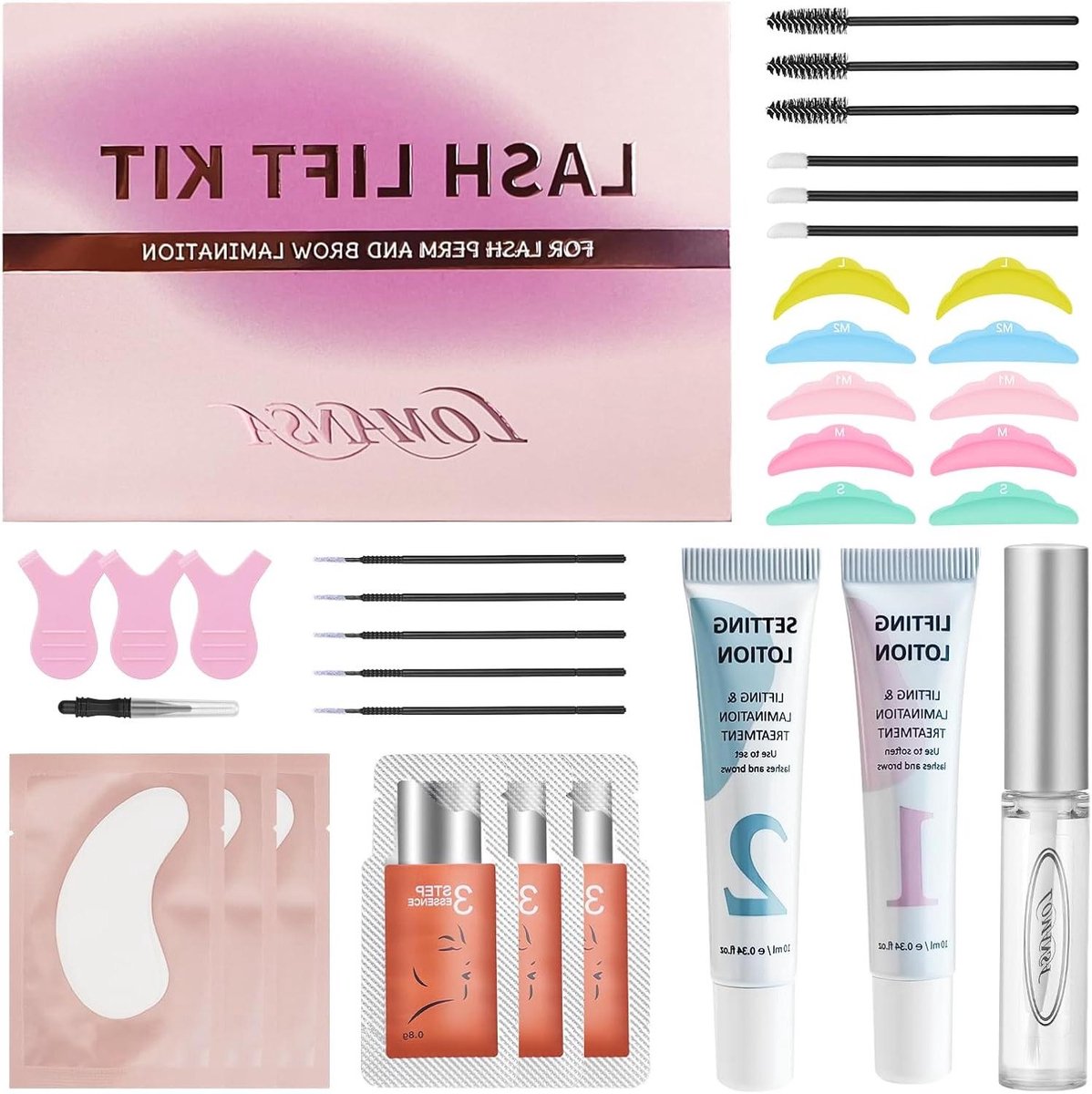 Wimper Lifting Set - Lash Lift - Thuis Salon Resultaat - Beginner Vriendelijk - 15 Applicaties - N.v.t.