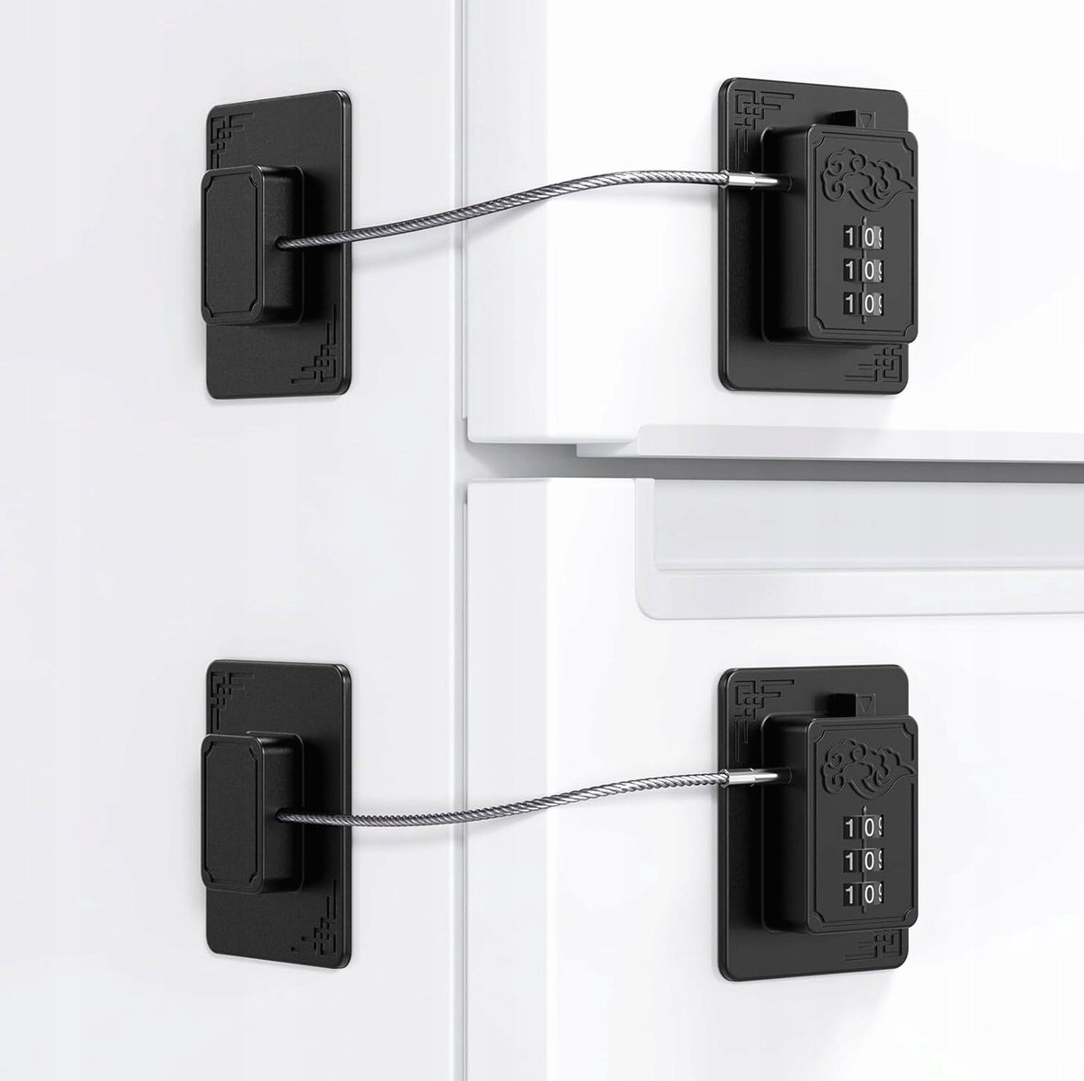 2x Codeslot Koelkast Kast Ladeframe Meubelbeveiliging