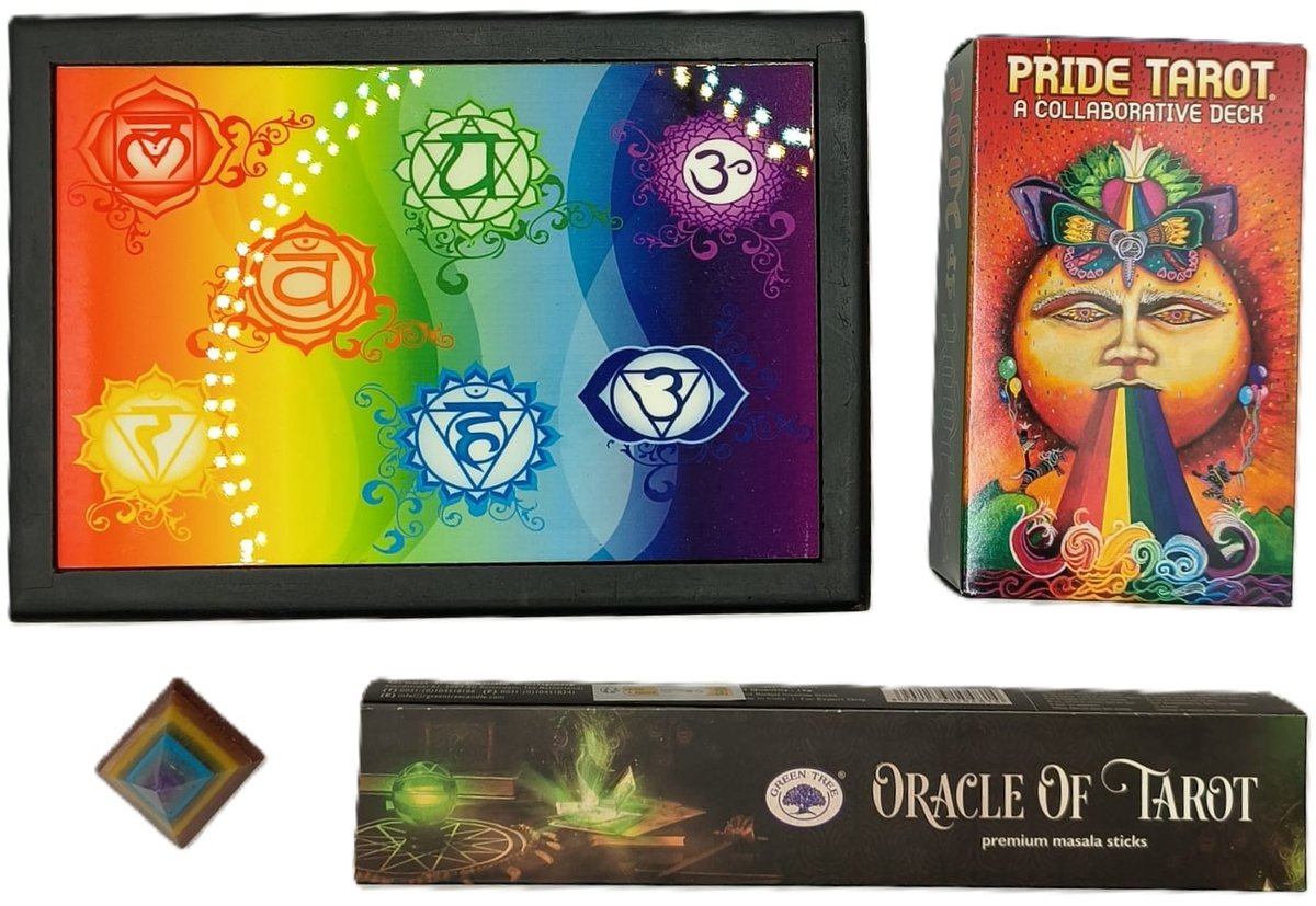 Pride Tarot Set - Tarot Kado - Tarotdeck in houten doos - Tarotkaarten LGBTQ+ - Tarot kaarten met Gids