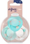 Difrax Prime fopspeen 18+ maanden, 3 stuks in aqua green, met steriliseerdoos.