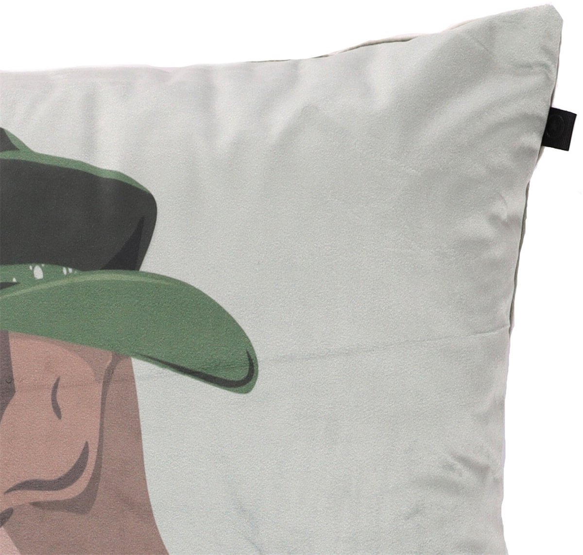 Overseas Kussen Bob - 45x45 cm - Soft Green Grijs