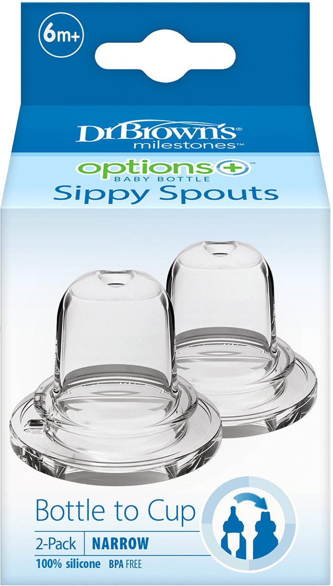 Bol.com Dr. Brown's Options+ Sippy Spout - Smalle halsfles - 2 stuks aanbieding