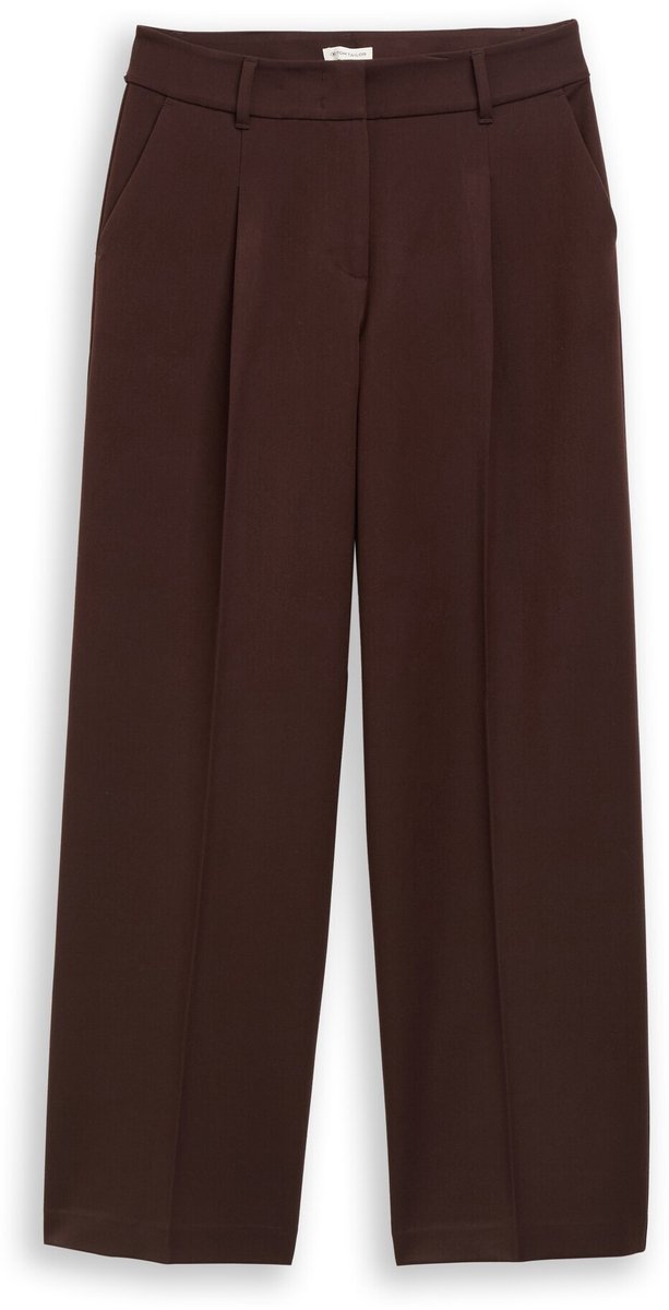 Tom Tailor - Broek met wijde pijpen - Maat 40/32 - java dark brown