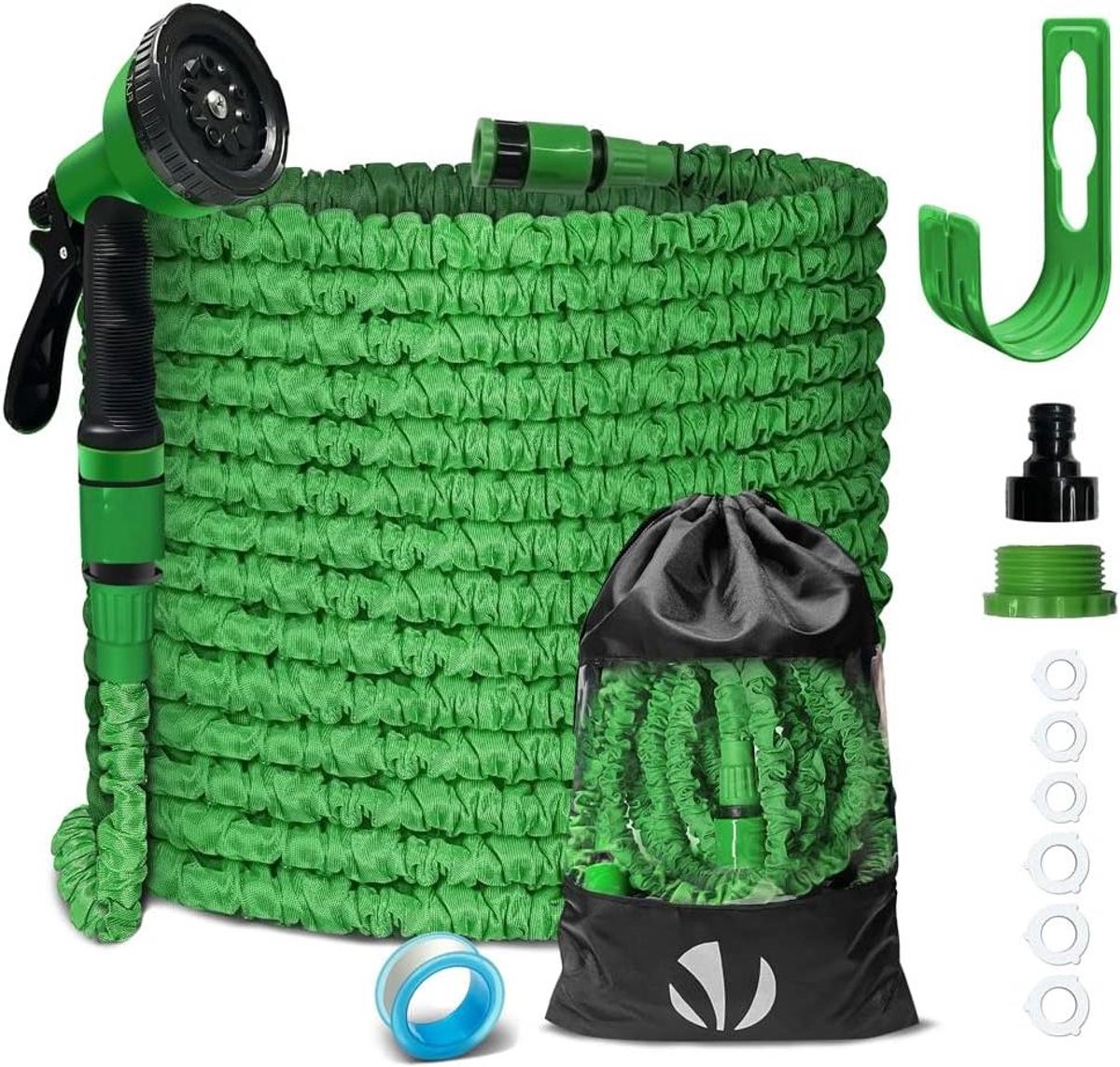 Flexibele Tuinslang - Rekbare Waterslang - Planten Water Geven - 10 Sproeifuncties - 30 Meter - Groen