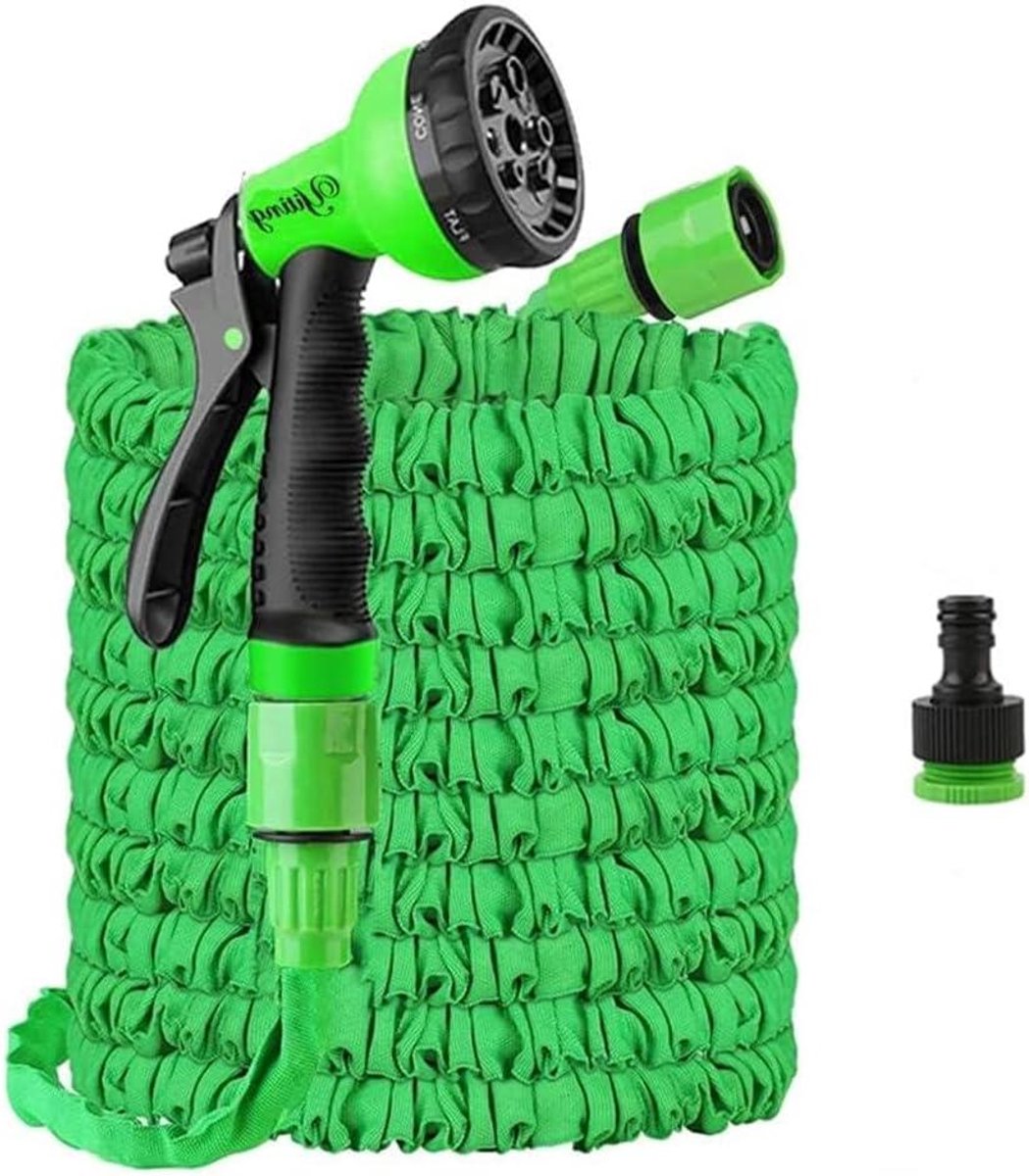 Uitbreidbare Tuinslang - Flexibele Waterslang - Tuin en Auto Wassen - 8 Sproeifuncties - Tot 30 Meter - Groen