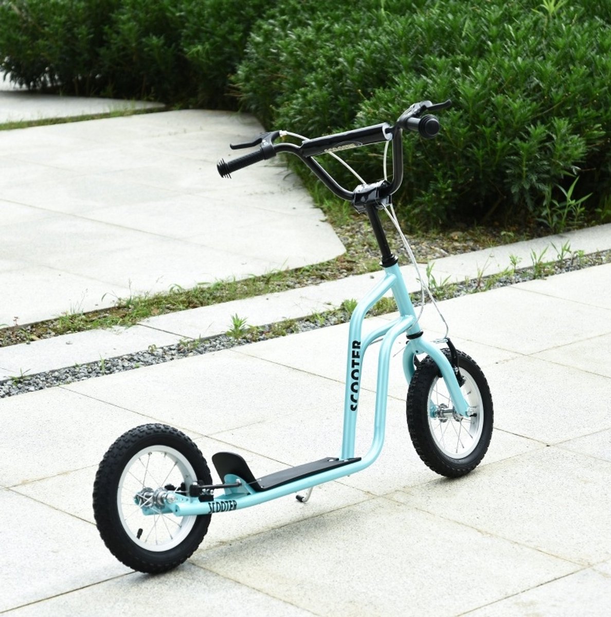 MODFU - Kinderstep - Verstelbaar Stuur - Dubbele Rem - 12 Inch Luchtbanden - Blauw