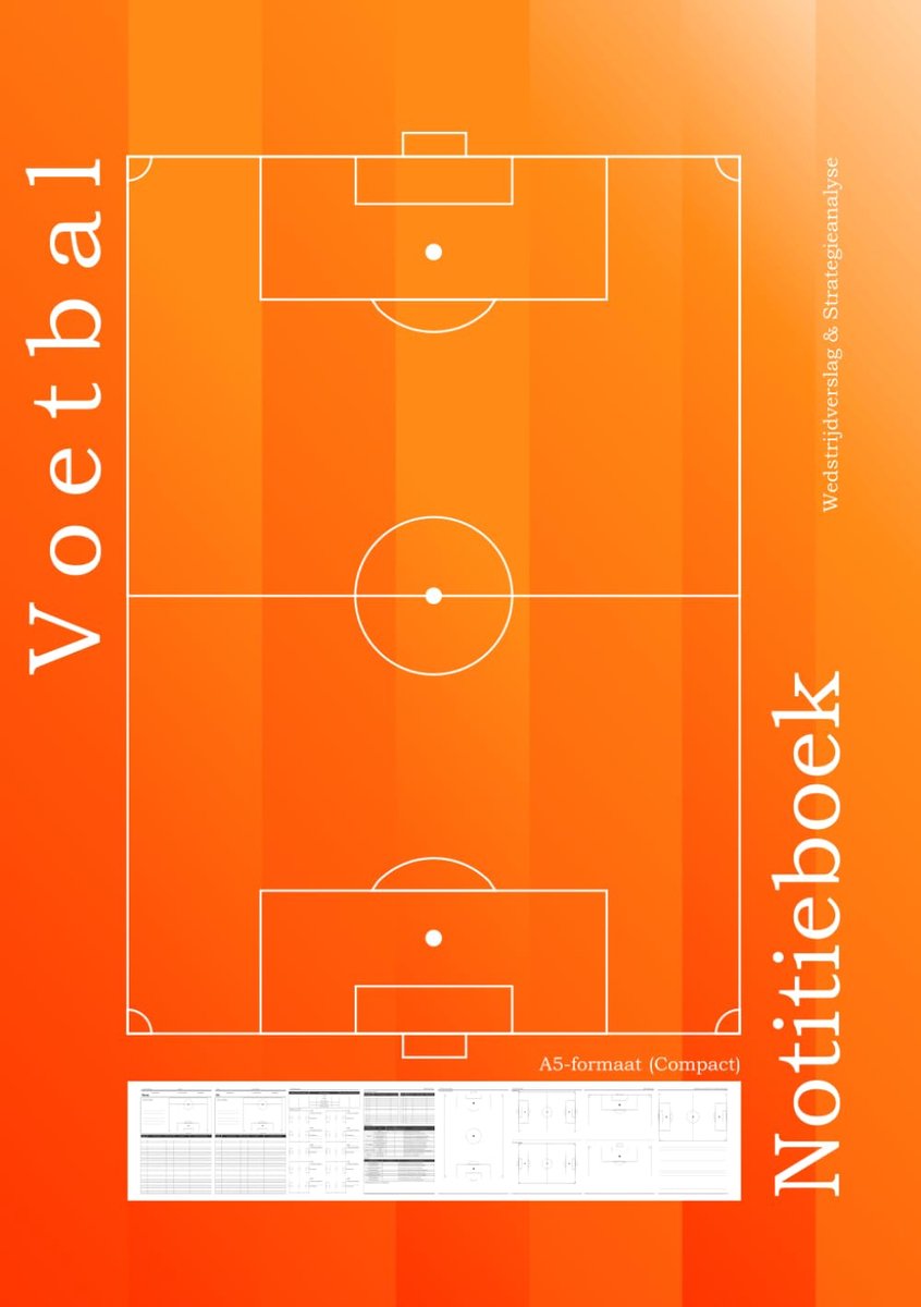 Voetbal Notitieboek Wedstrijdverslag & Strategieanalyse A5-formaat (Compact) - ShopVlot