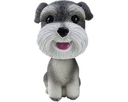 JIANGCHA Hond Bobblehead Schnauzer Mini Beeldje Bobble Hoofd Honden Auto Dash Ornament Leuke Schudden Hoofd Knikken - ShopVlot