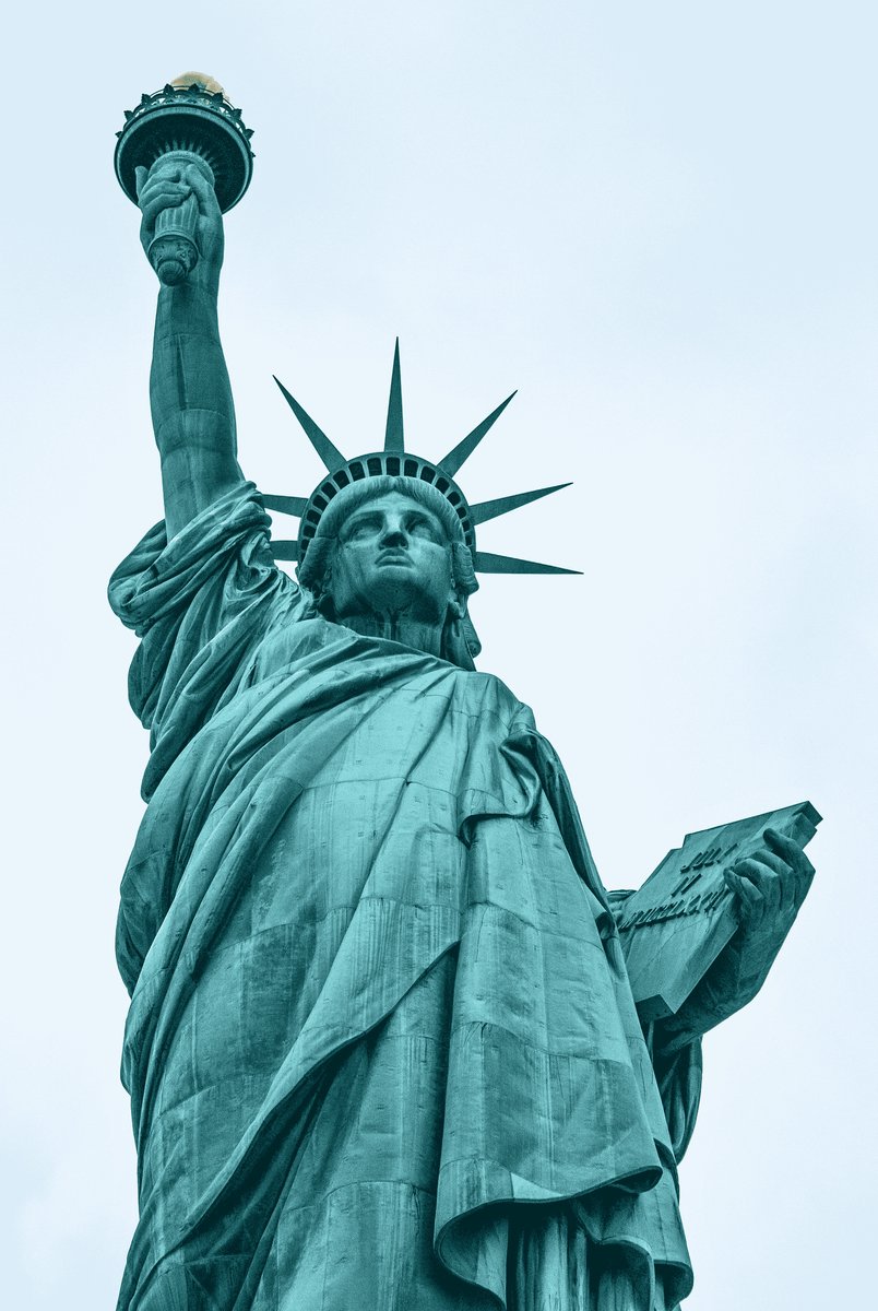 Vrijheidsbeeld Poster - Statue of Liberty - New York - Wanddecoratie - posters - formaat 30x40cm - XS2109MT