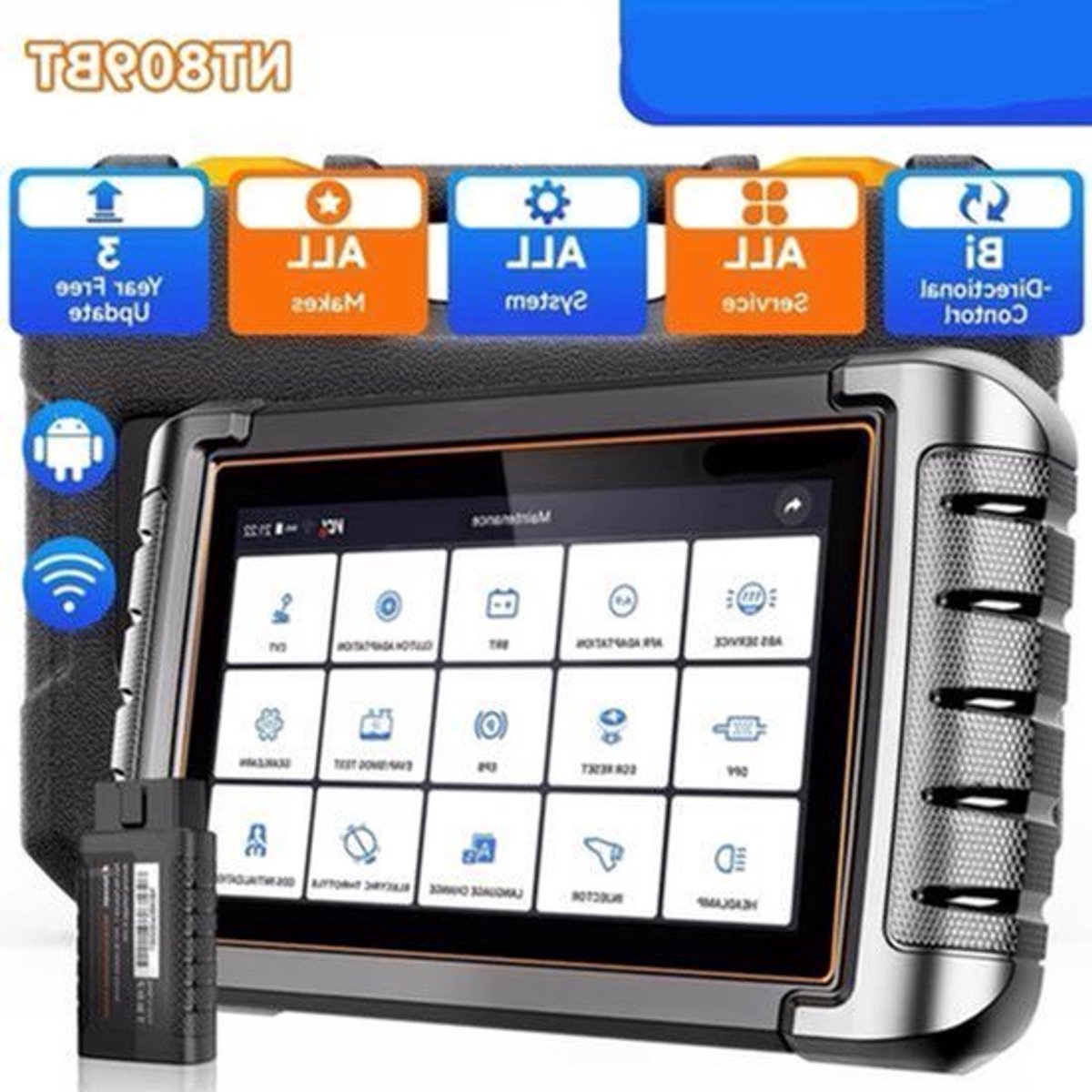 OBD2 Scanner - Diagnosecomputer - OBD - All System Scan - Bi-directionele Test - 30+ Resets - Bidirectionele Functies - 7 Inch - Touchscreen