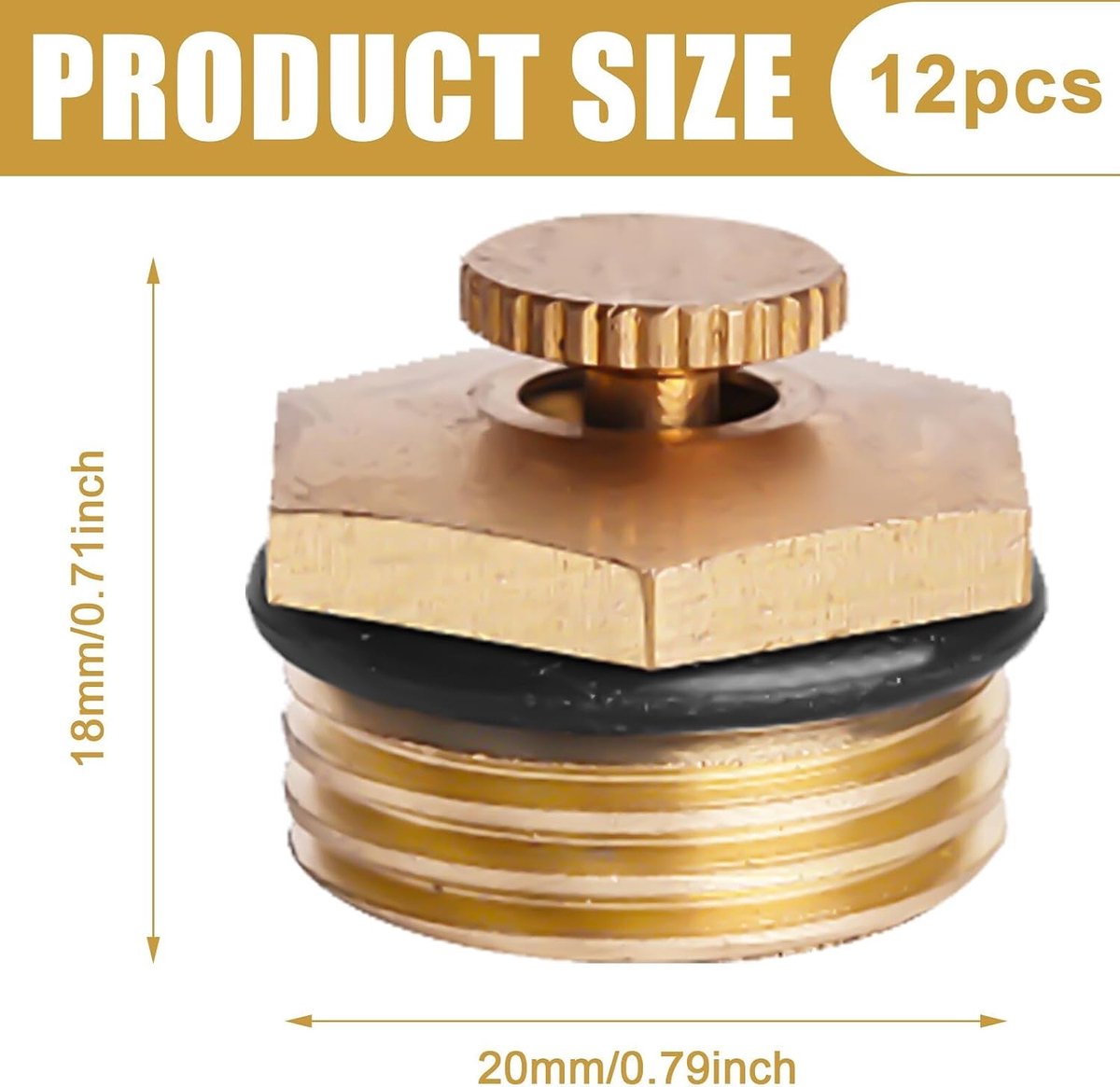 Messing Nevelsproeier - Goud - 20 x 17 mm - Verstelbare Sproeikop voor Tuinirrigatie