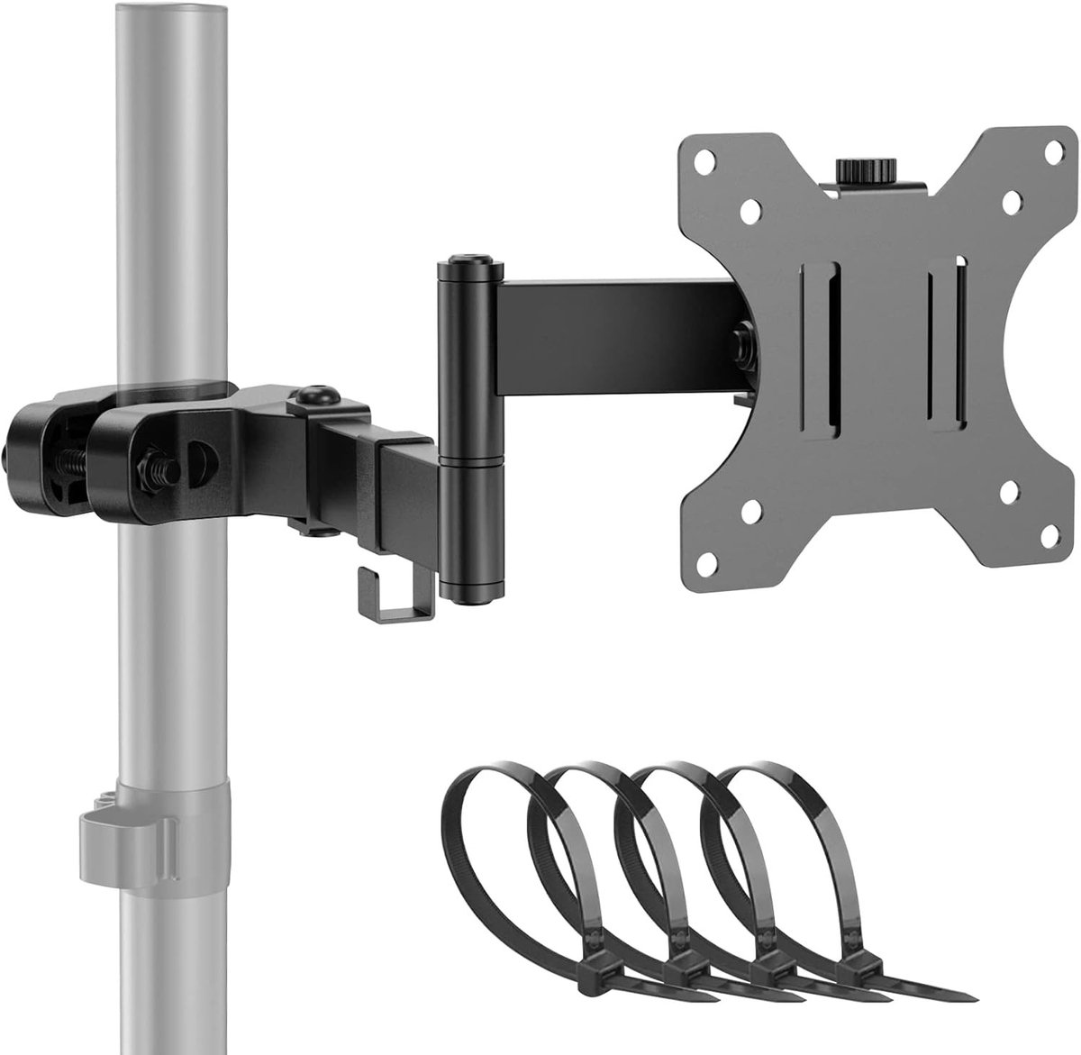 Universele VESA Post Mount voor Full Motion TV's, Geschikt voor 17 tot 32 inch Schermen, Met Verwijderbare VESA Plaat, Ondersteunt tot 8kg, Zwart