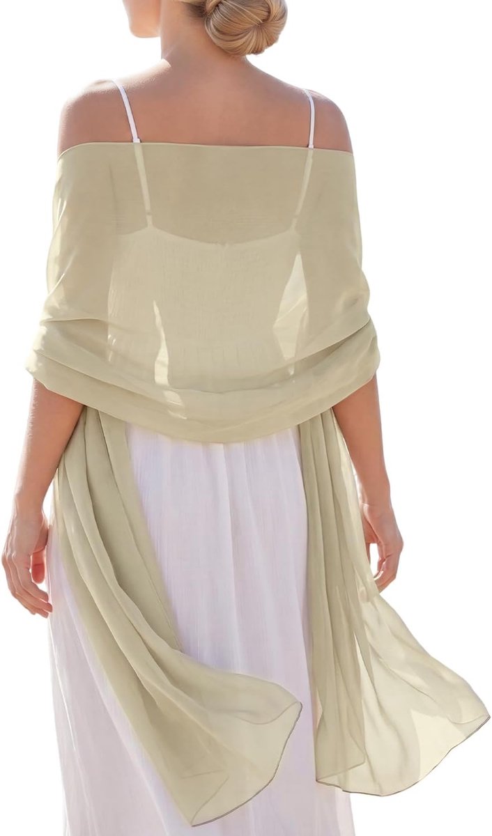 Chiffon Omslagdoek Dames - Zacht en Lichtgewicht - Bruiloft en Avondfeest