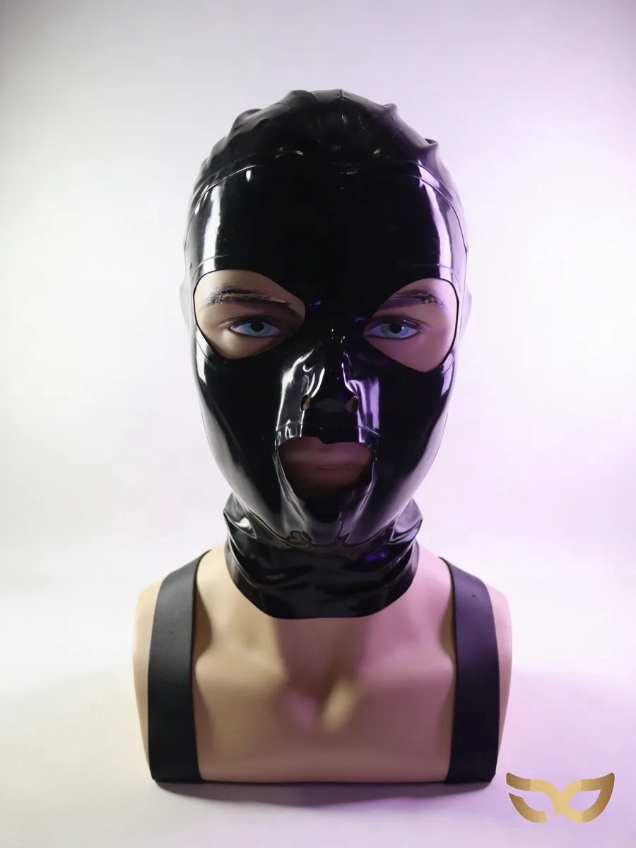 MySecretNL Latex Bivak - Masker - Zwart - Maat M