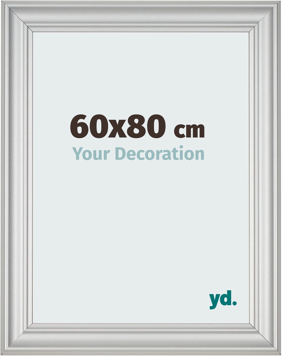 yd. Your Decoration - Fotolijst 60x80 cm - MDF - Zilver Mat - Lazio