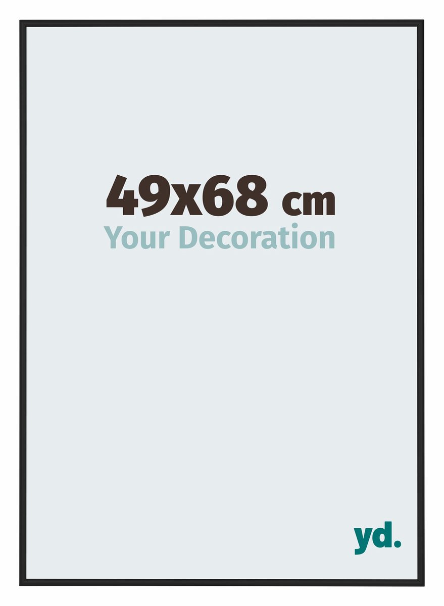 yd. Your Decoration - Fotolijst 49x68 cm - Aluminium - Zwart Hoogglans - Miami