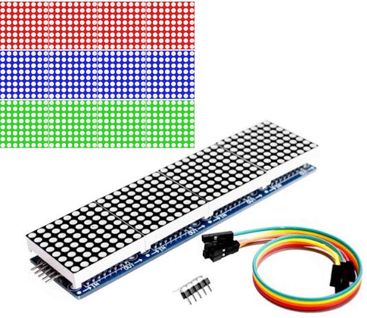 8x32 Dot Matrix Enkele Blauw Licht MCU Controle LED Display Module voor Arduino/MCU/51/AVR/STM32/Raspberry Pi