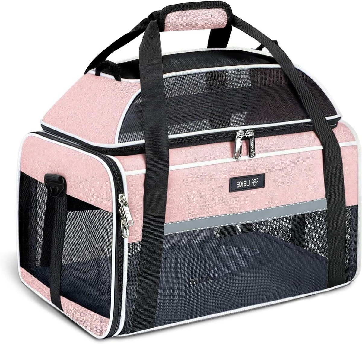 Huisdier Transporttas - Reismand Hond - Veilig Reizen - Uitbreidbaar Ontwerp - 425 cm - Roze